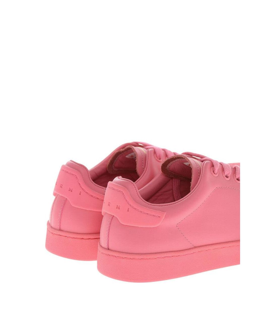 Marni Pink Low Leather Sneakers