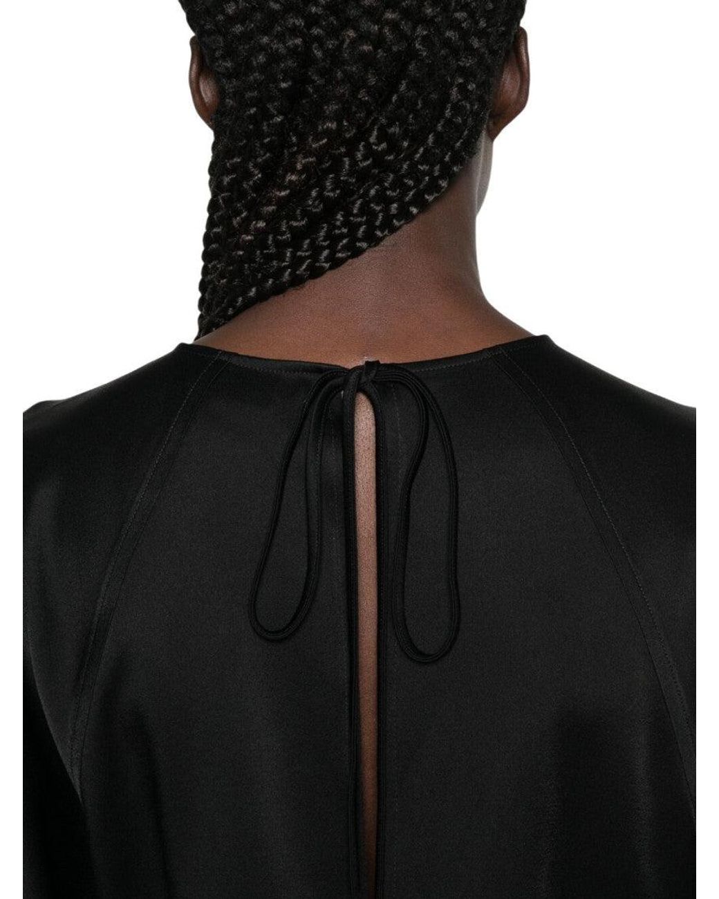 Stella McCartney Black Solid Round Neck Top