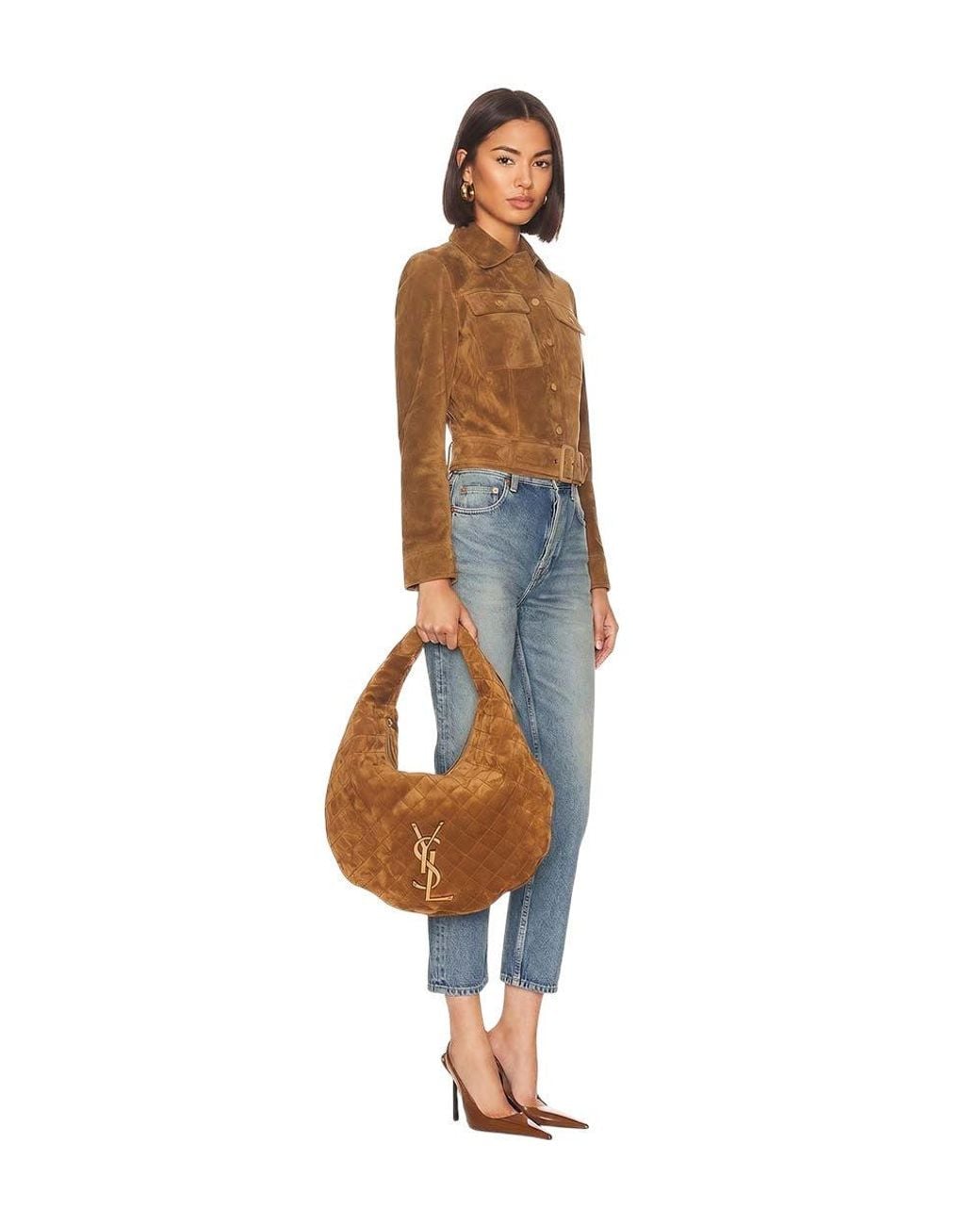 Saint Laurent Brown Icare Large Hobo