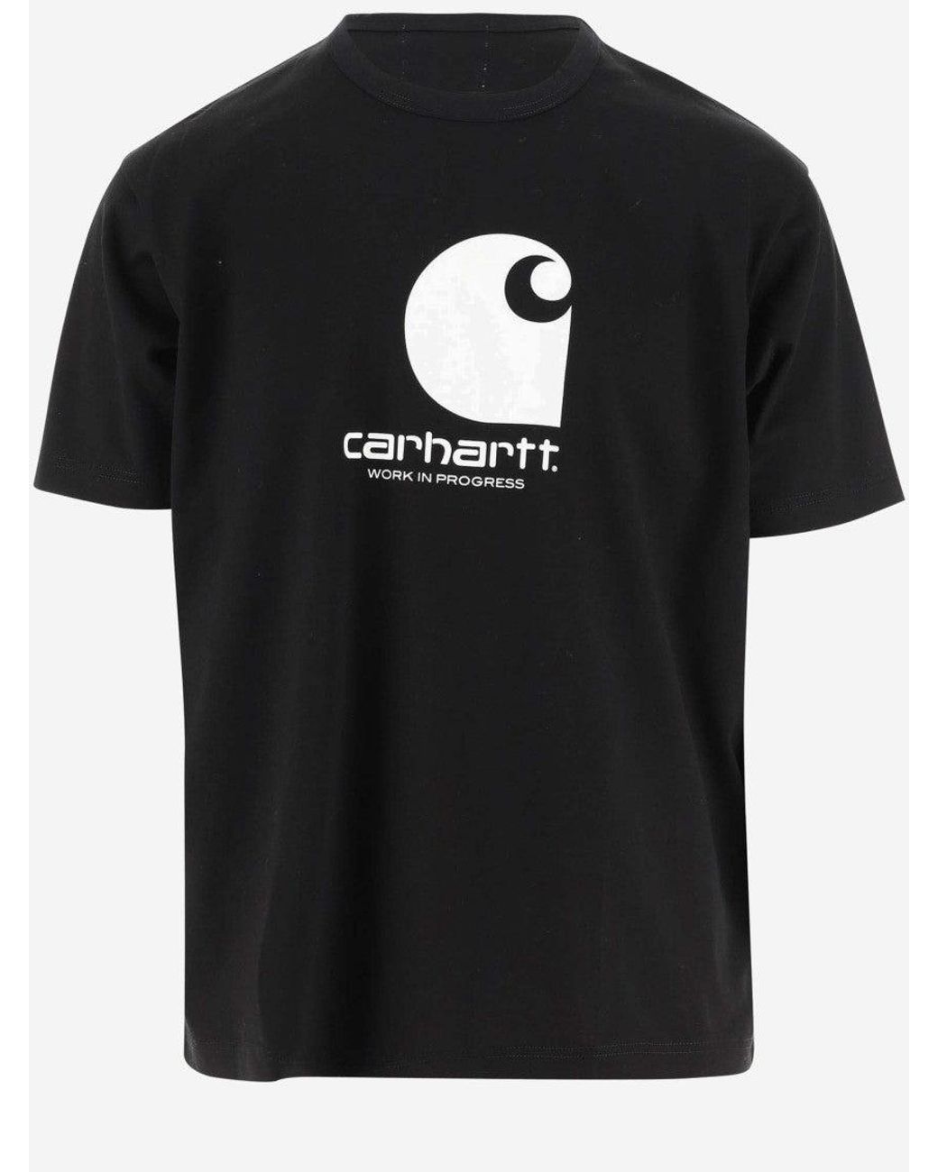 Junya Watanabe Black Carhartt Cotton Graphic Logo T-Shirt for men