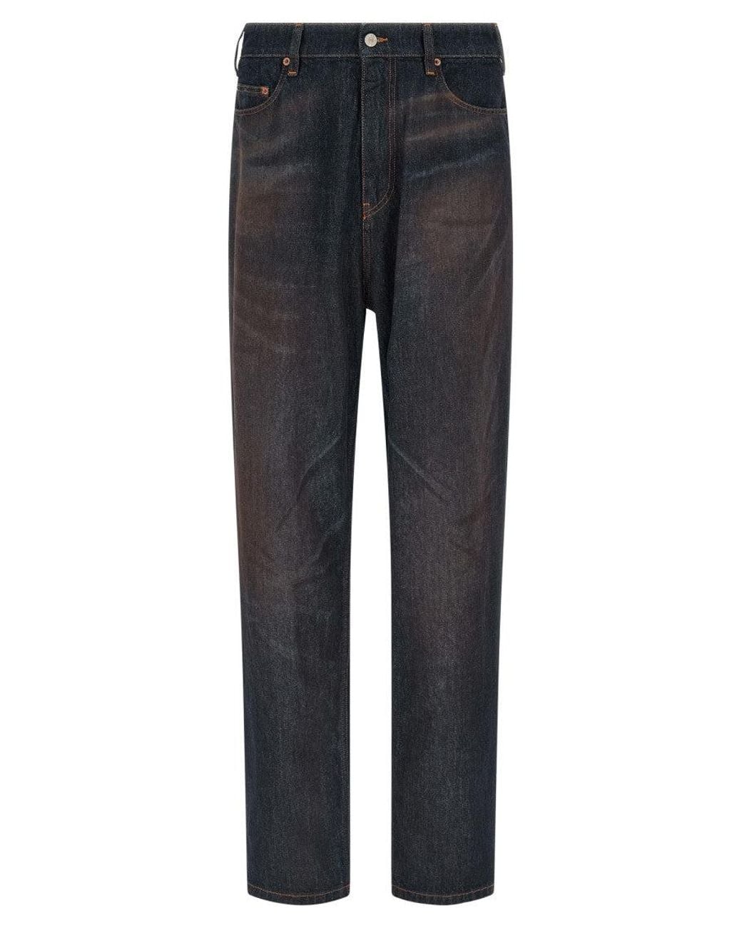 MM6 by Maison Margiela Blue Dark Straight Jeans for men