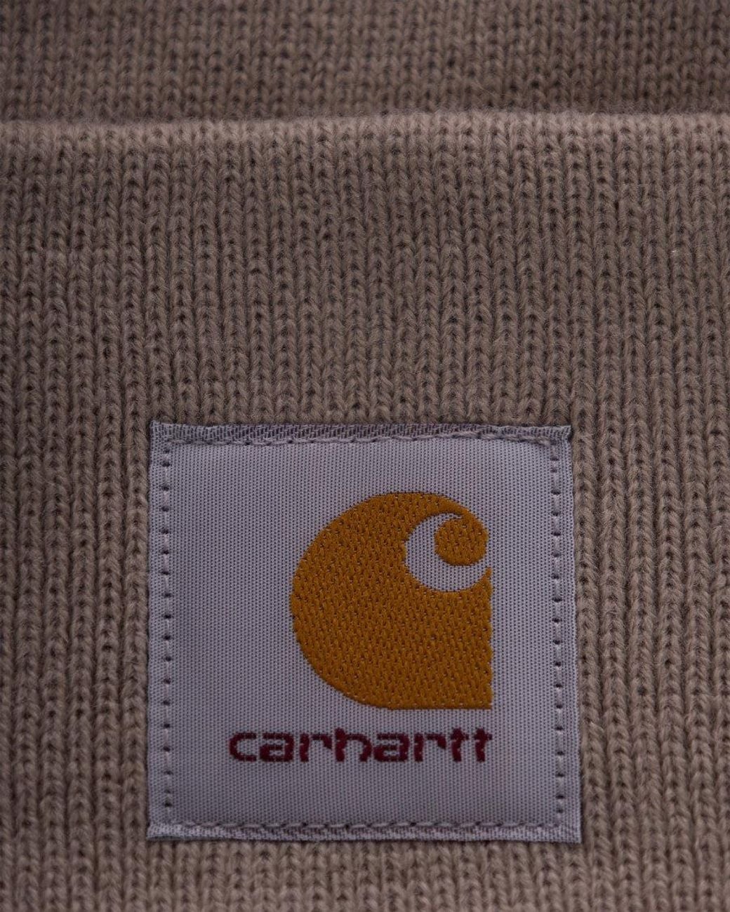 Carhartt Brown Natural Watch Logo Beanie for men