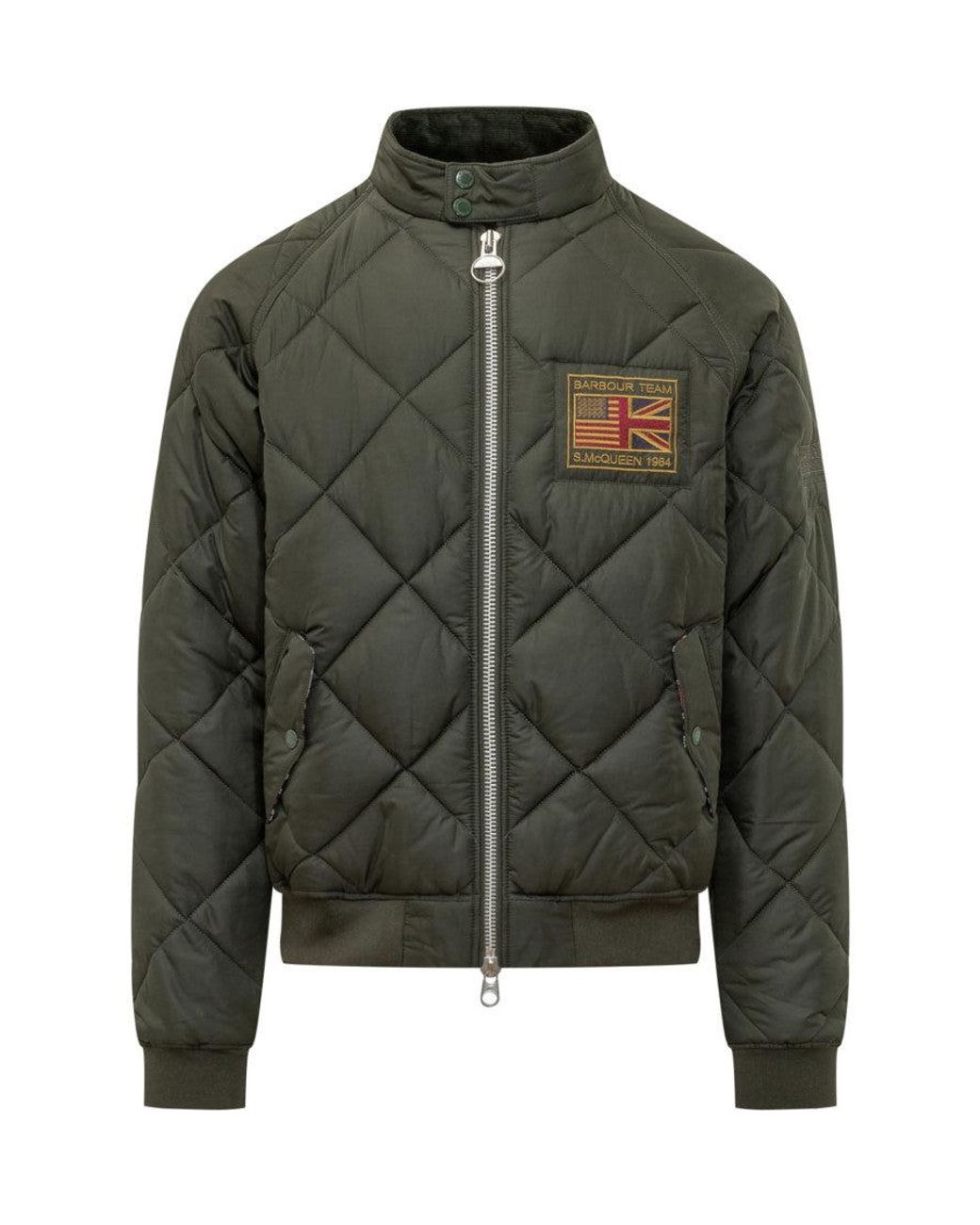 Barbour Green Mandarin Collar Jacket for men