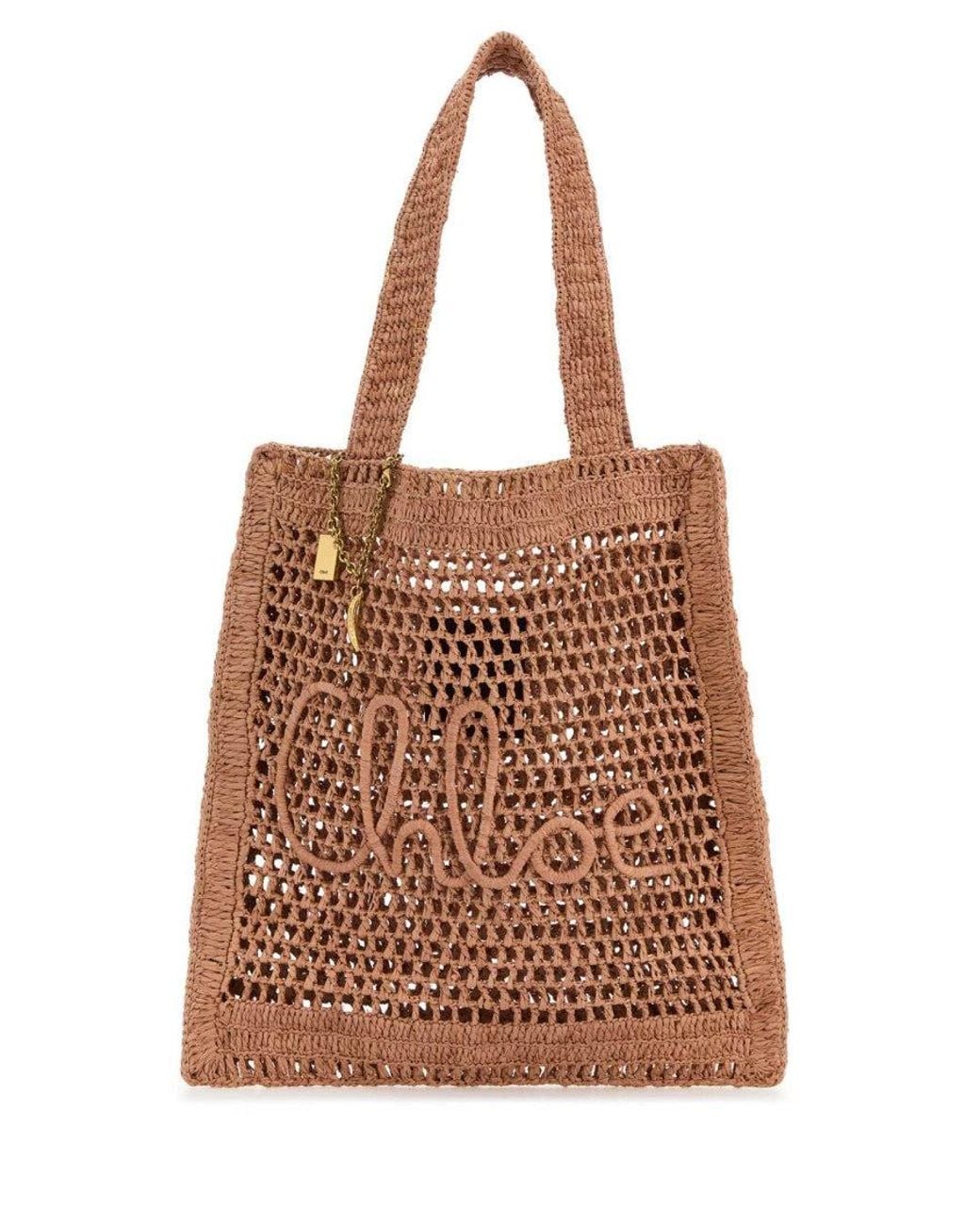 Chloé Brown Summer Banana Tote