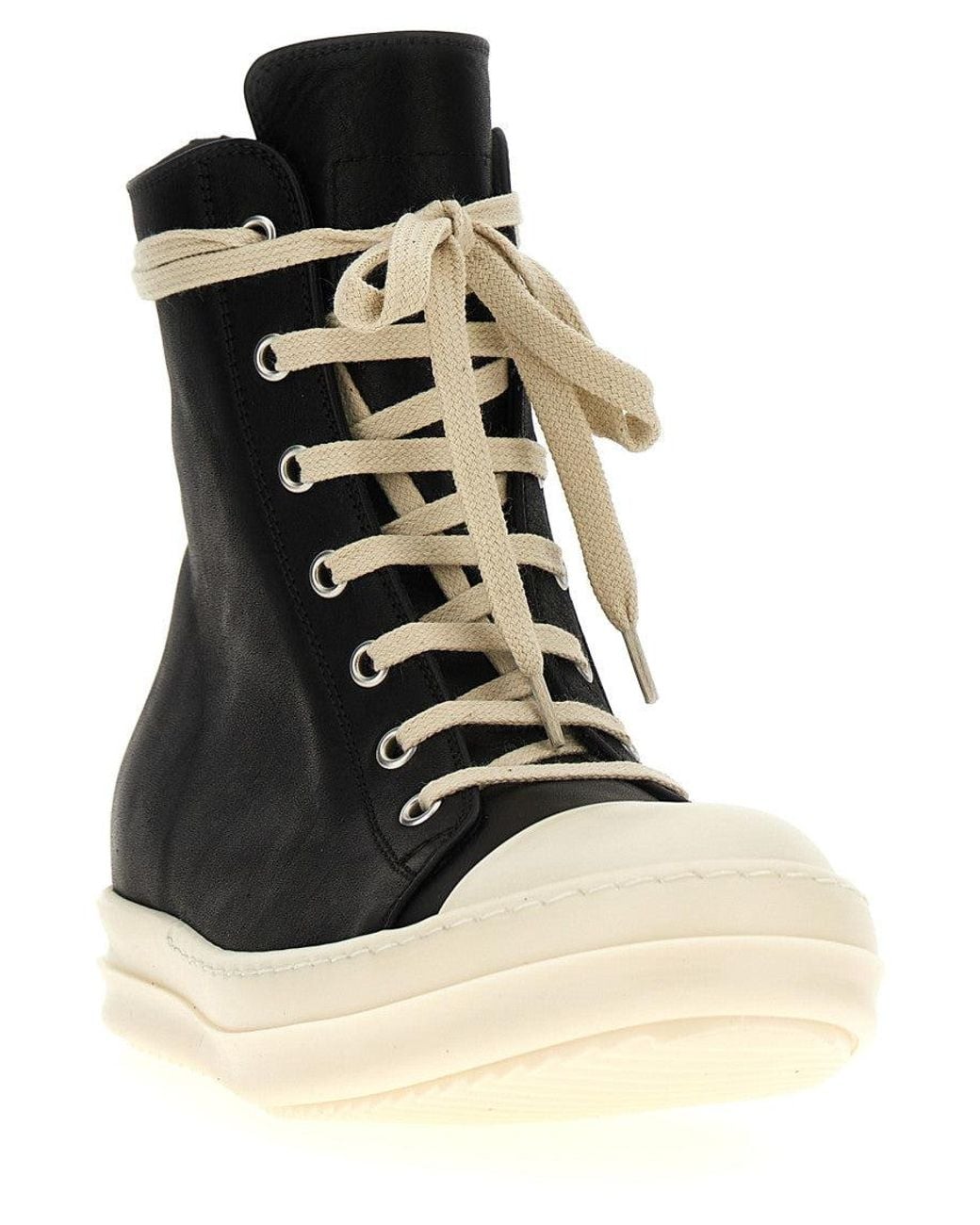 Rick Owens Blackwhite Lace Up Sneakers for men