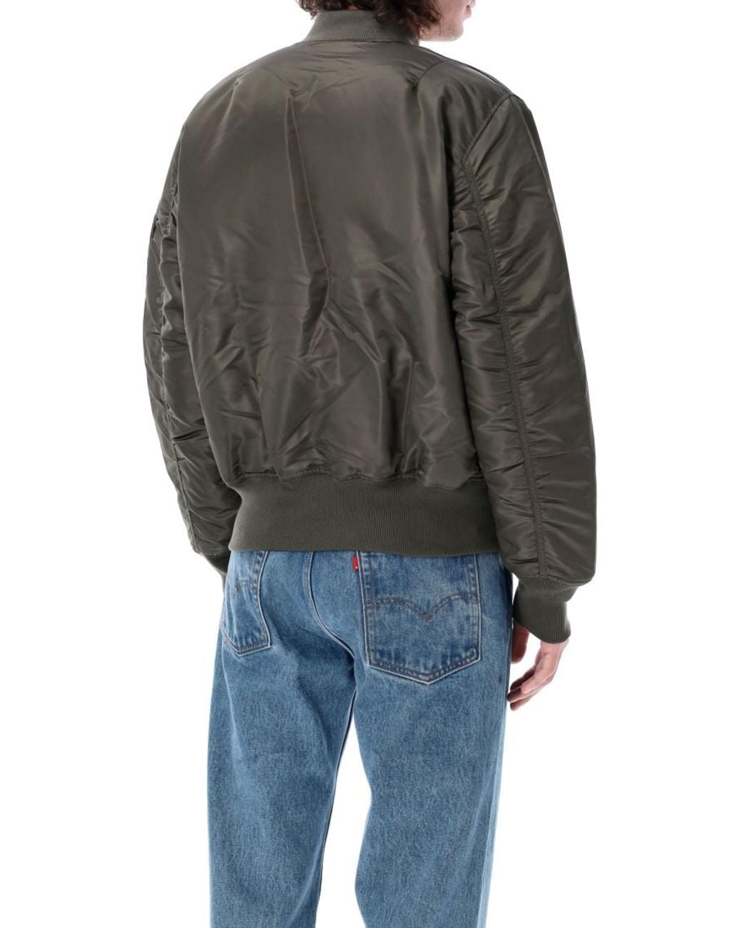 Alpha Industries Gray Reversible Bomber Jacket for men