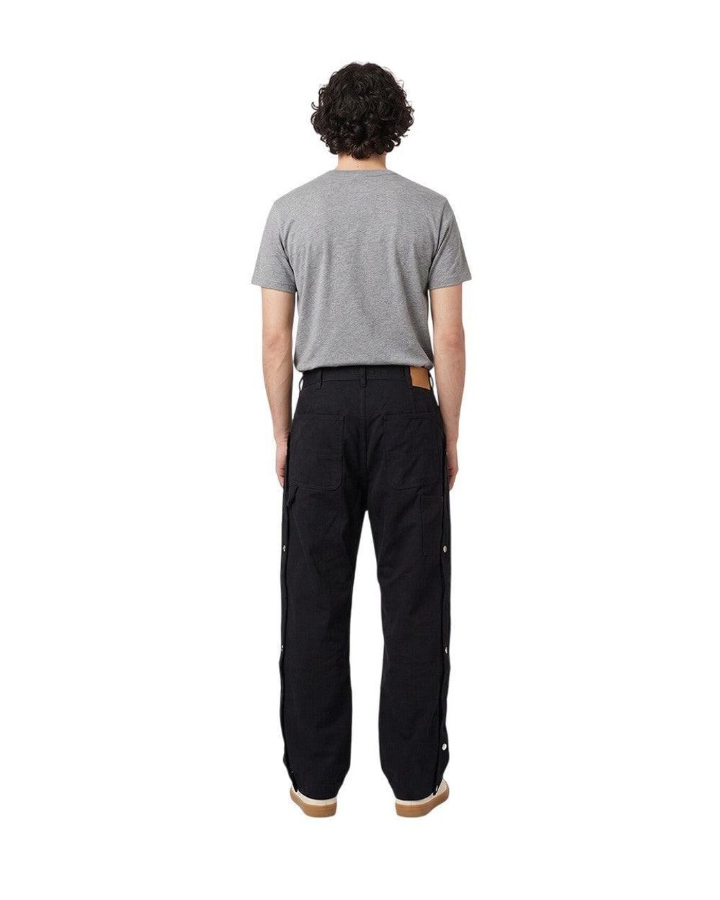1989 STUDIO Black Relaxed Solid Pants for men