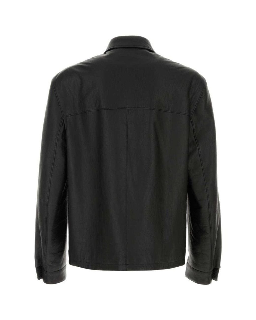 Prada Black Regular Textured Jacket for men