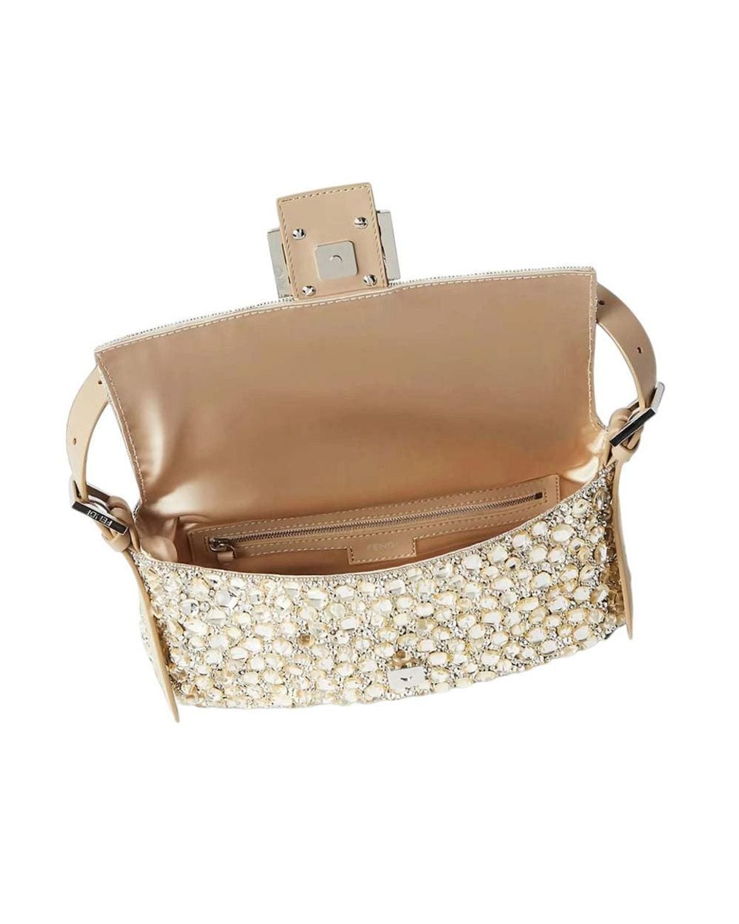 Fendi Metallic Baguette Medium Shoulder Bag