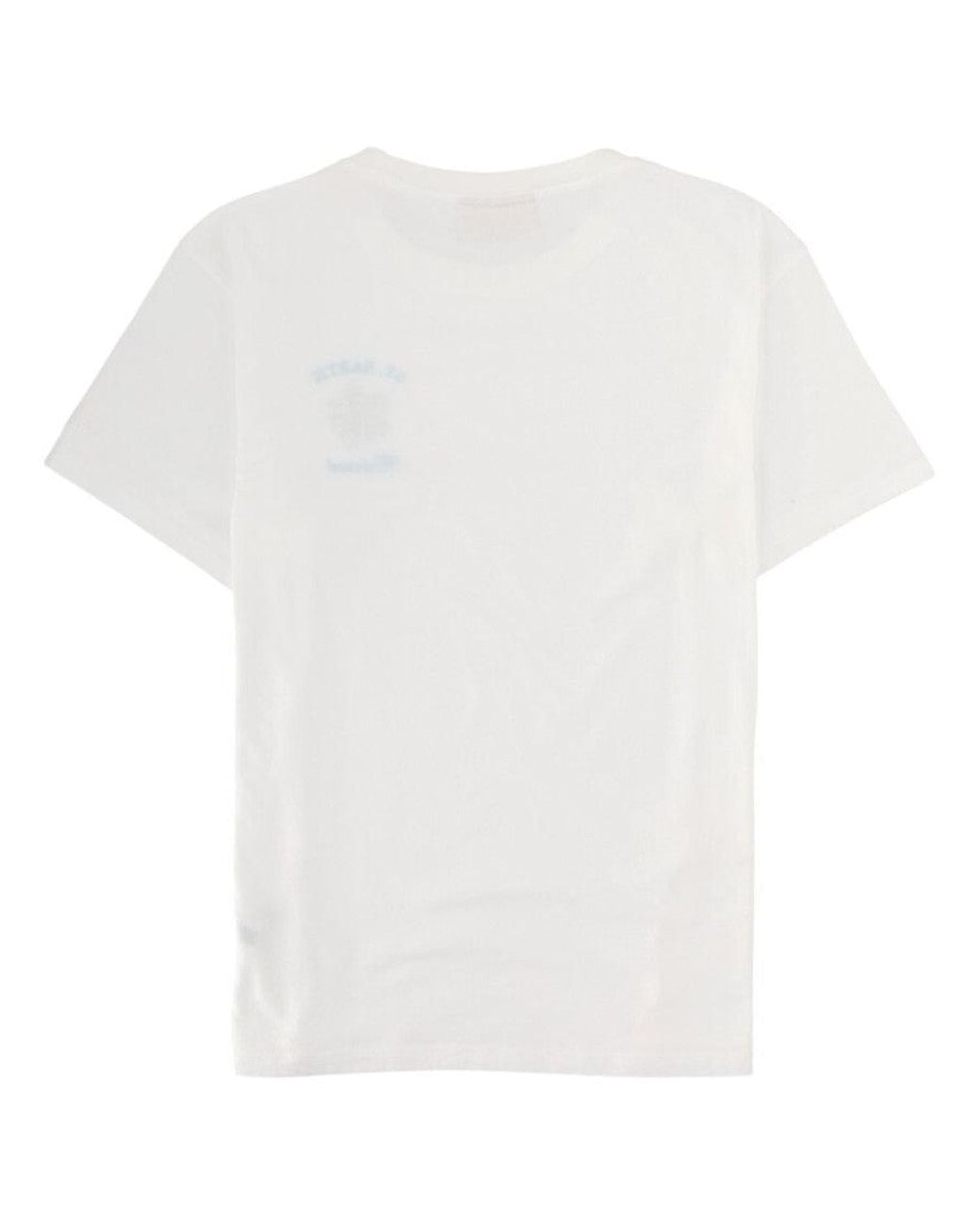 Mc2 Saint Barth White Graphic Crew Neck T-Shirt
