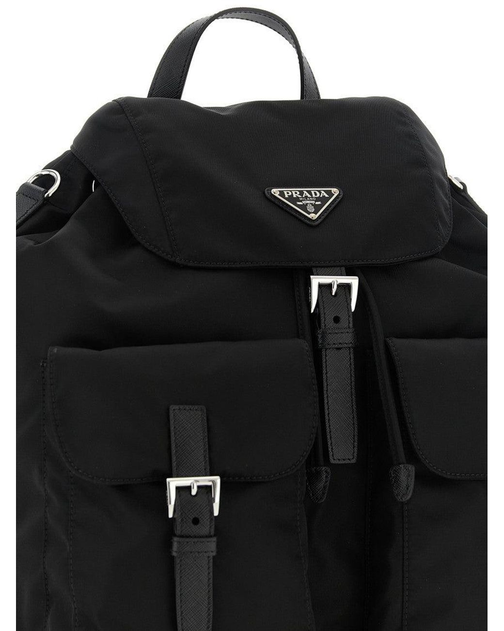Prada Black Re-Nylon Large Backpack for men