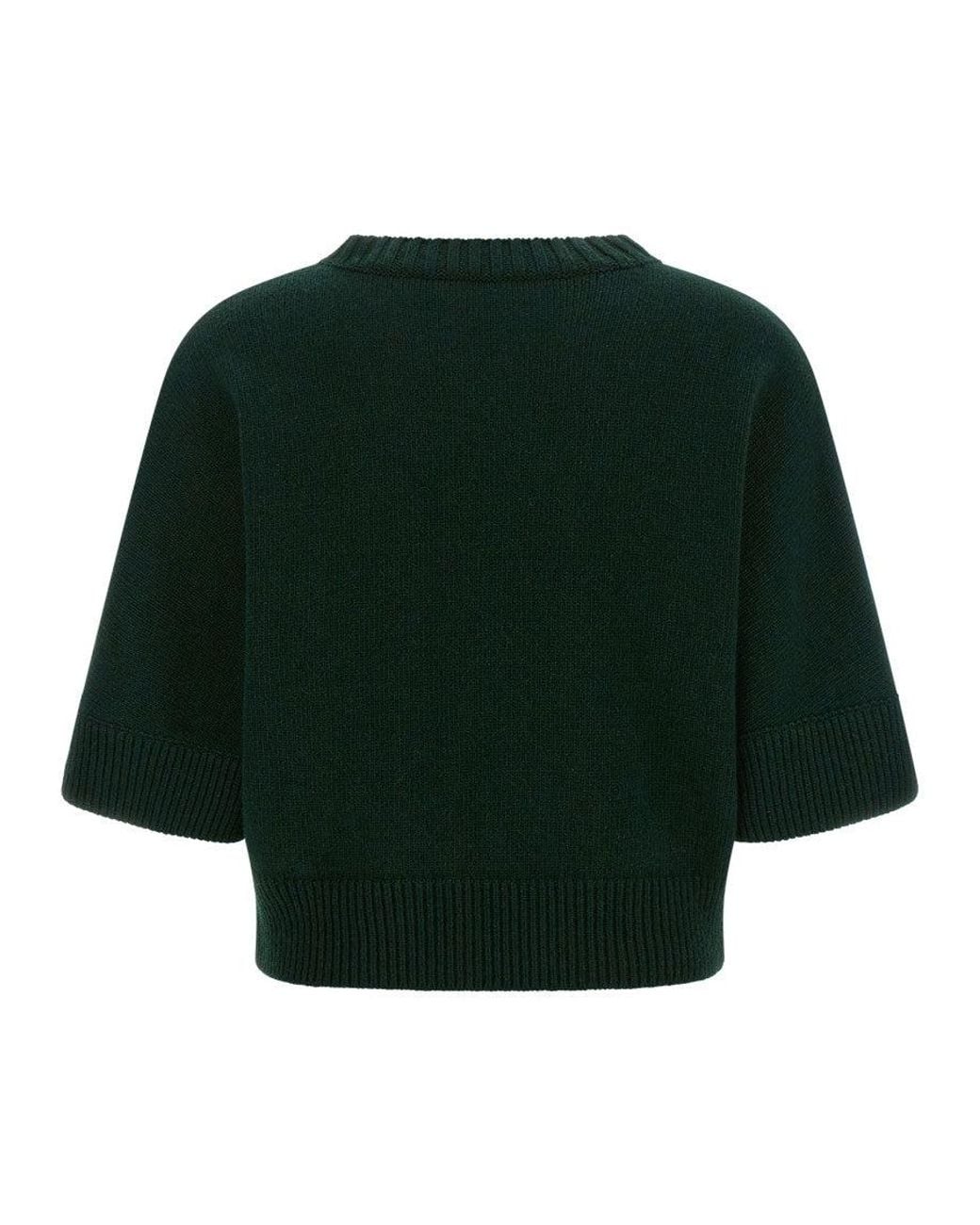 Nude Black Embellished Crew Neck Sweater