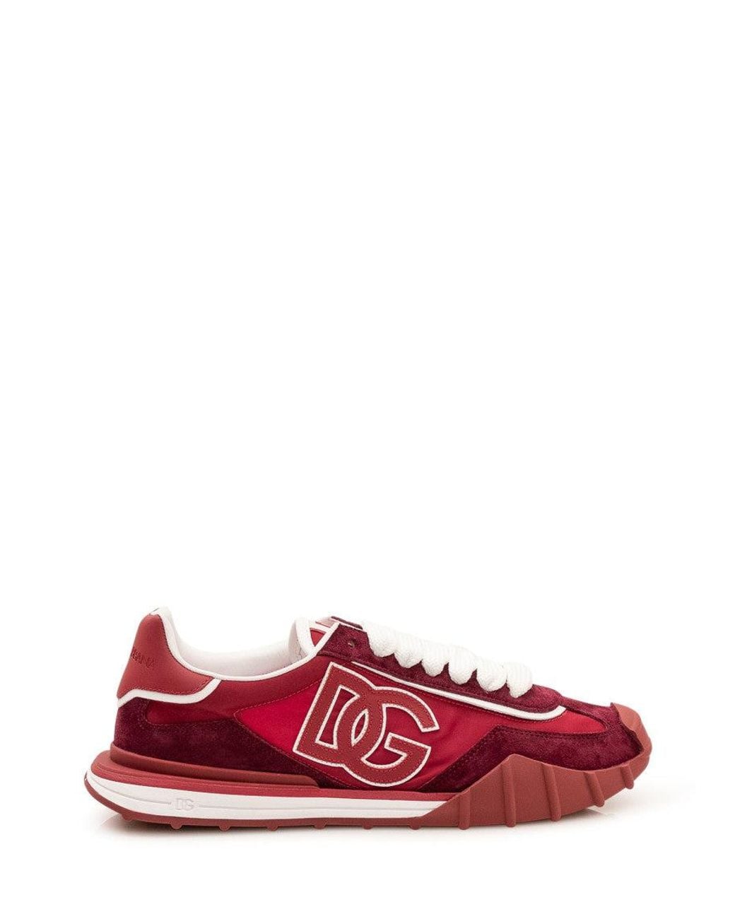 Dolce & Gabbana Red Burgundy Logo Sneakers for men