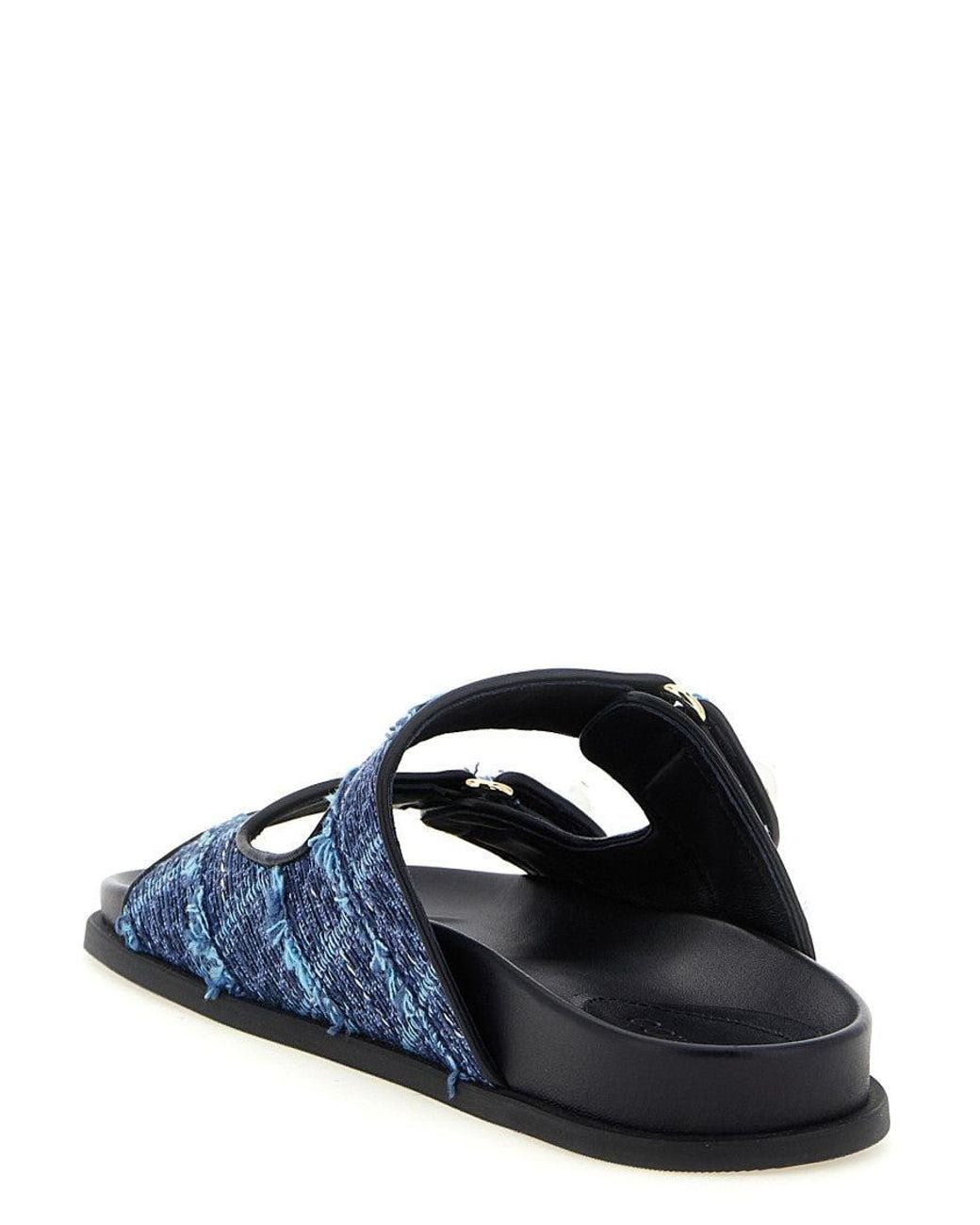 Jimmy Choo Blue Textured Fayence Sandal