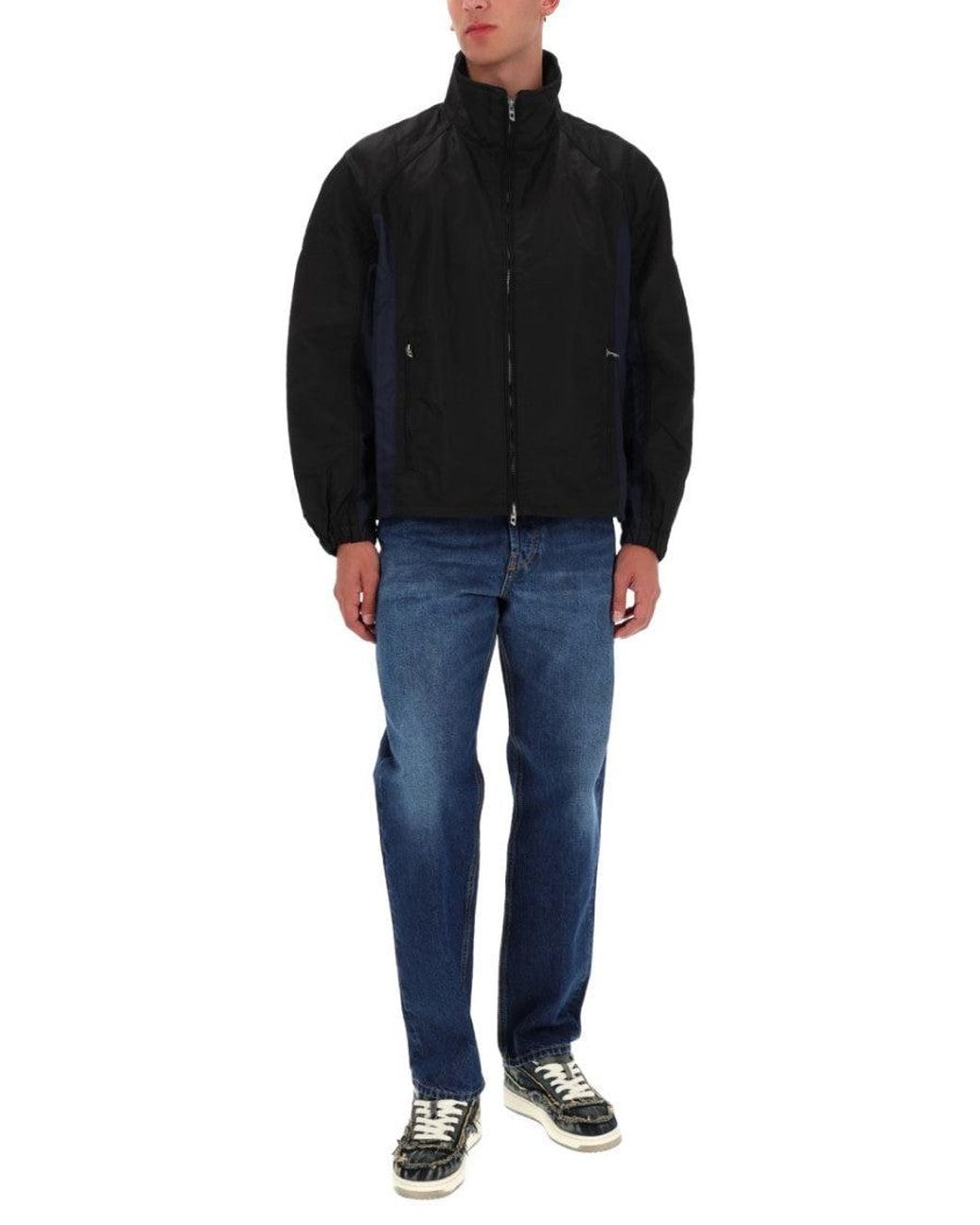 DIESEL Blue Color Block Jacket for men