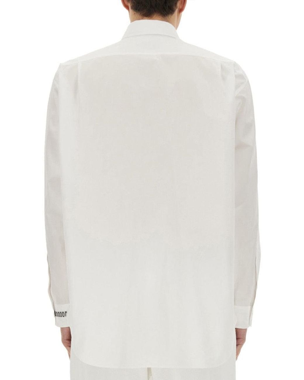 Moschino White Regular Graphic Shirt for men