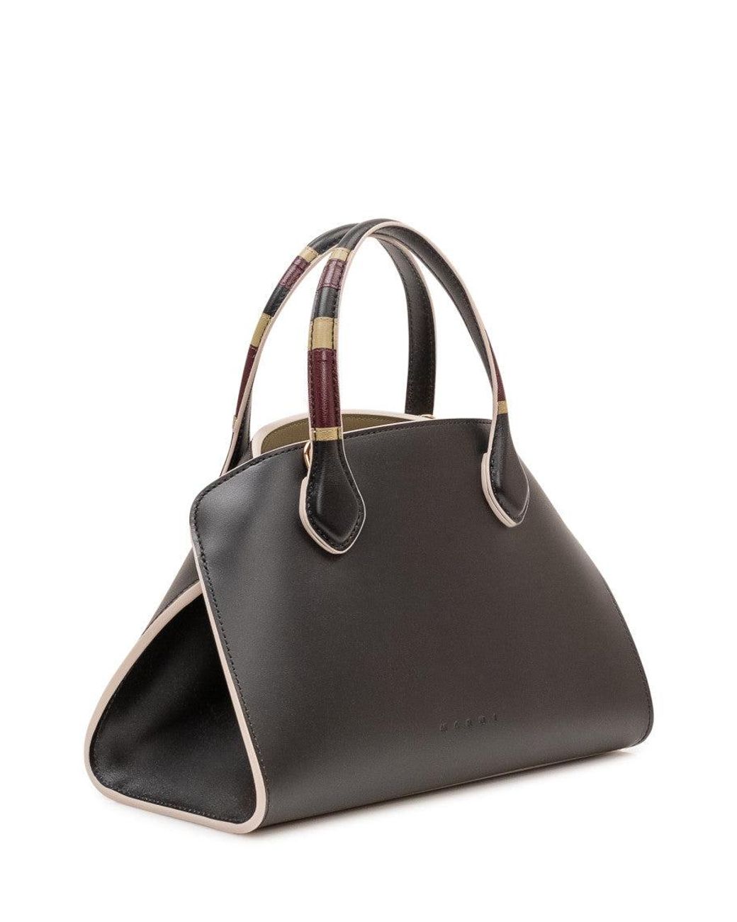 Marni Black Overlap Small Satchel