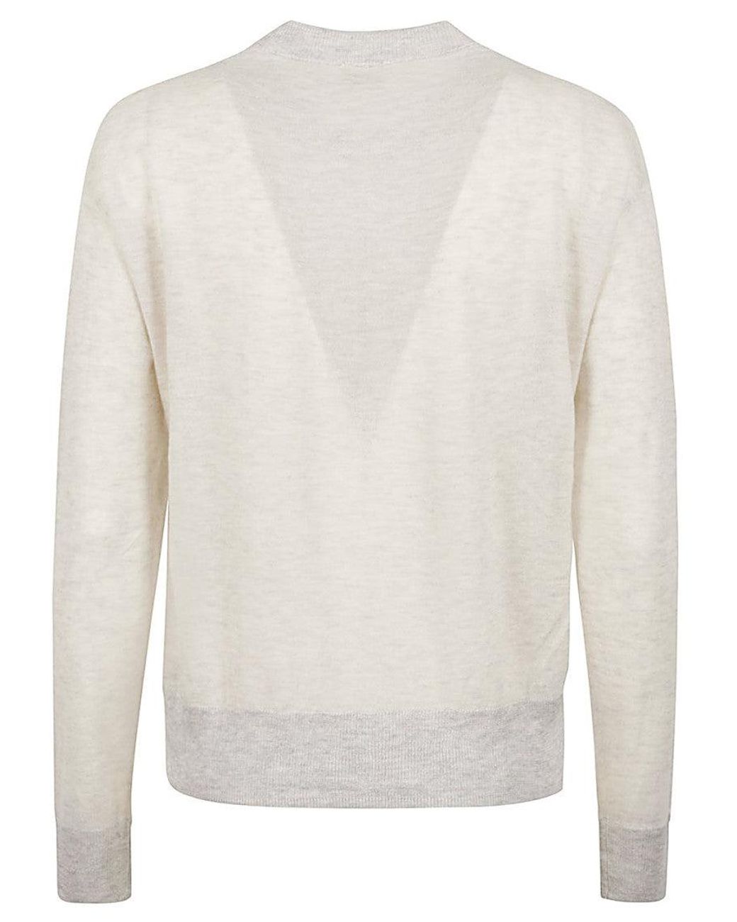 C.t. Plage White Cashmere Crewneck Sweater