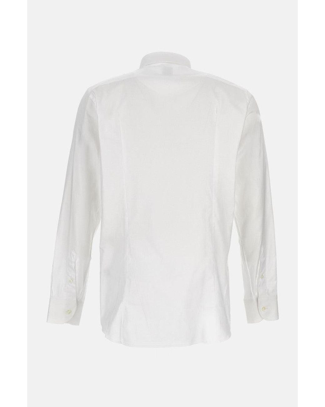 Bagutta White Classic Cotton Shirt for men