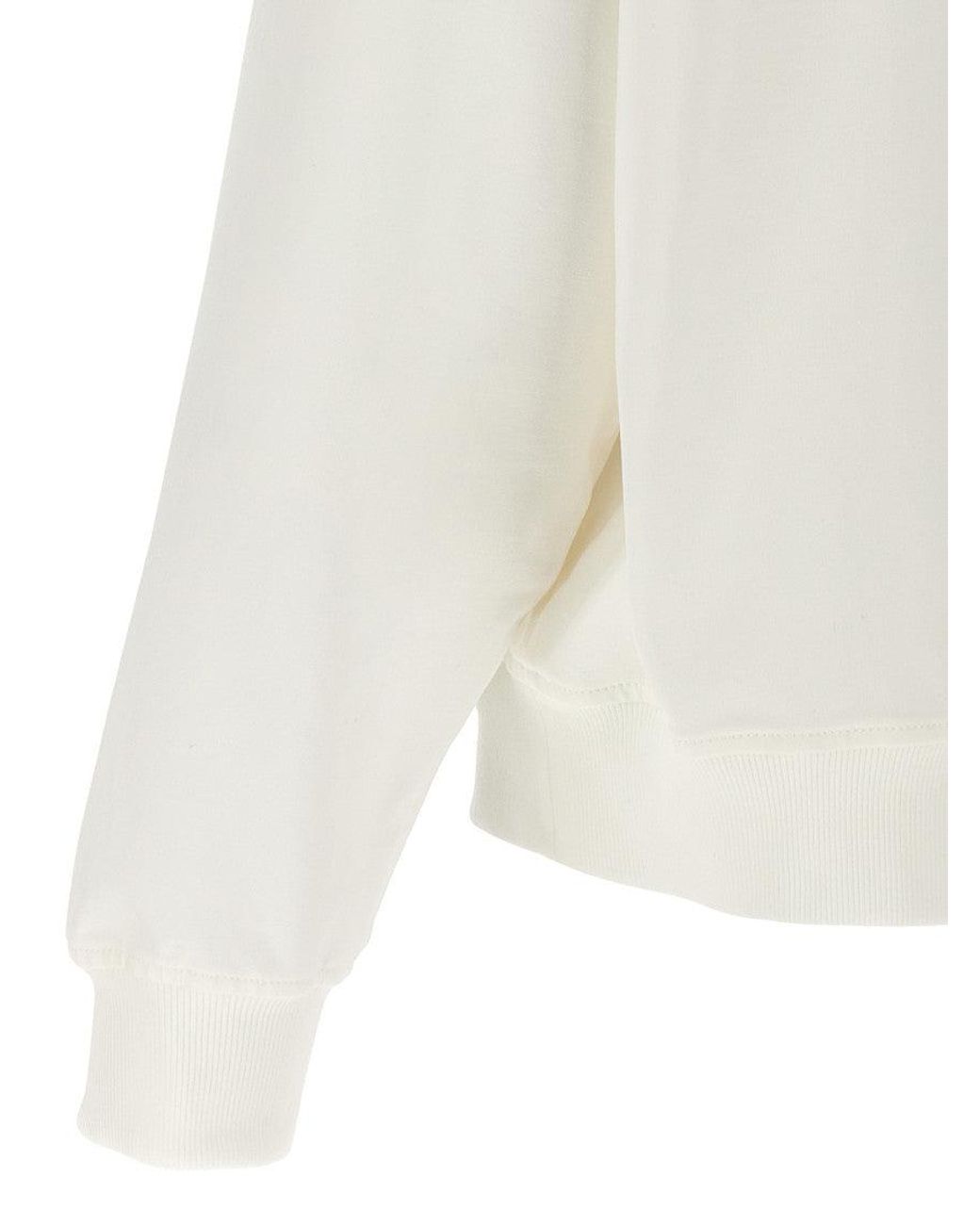 Brunello Cucinelli White Cotton Zipped Hoodie