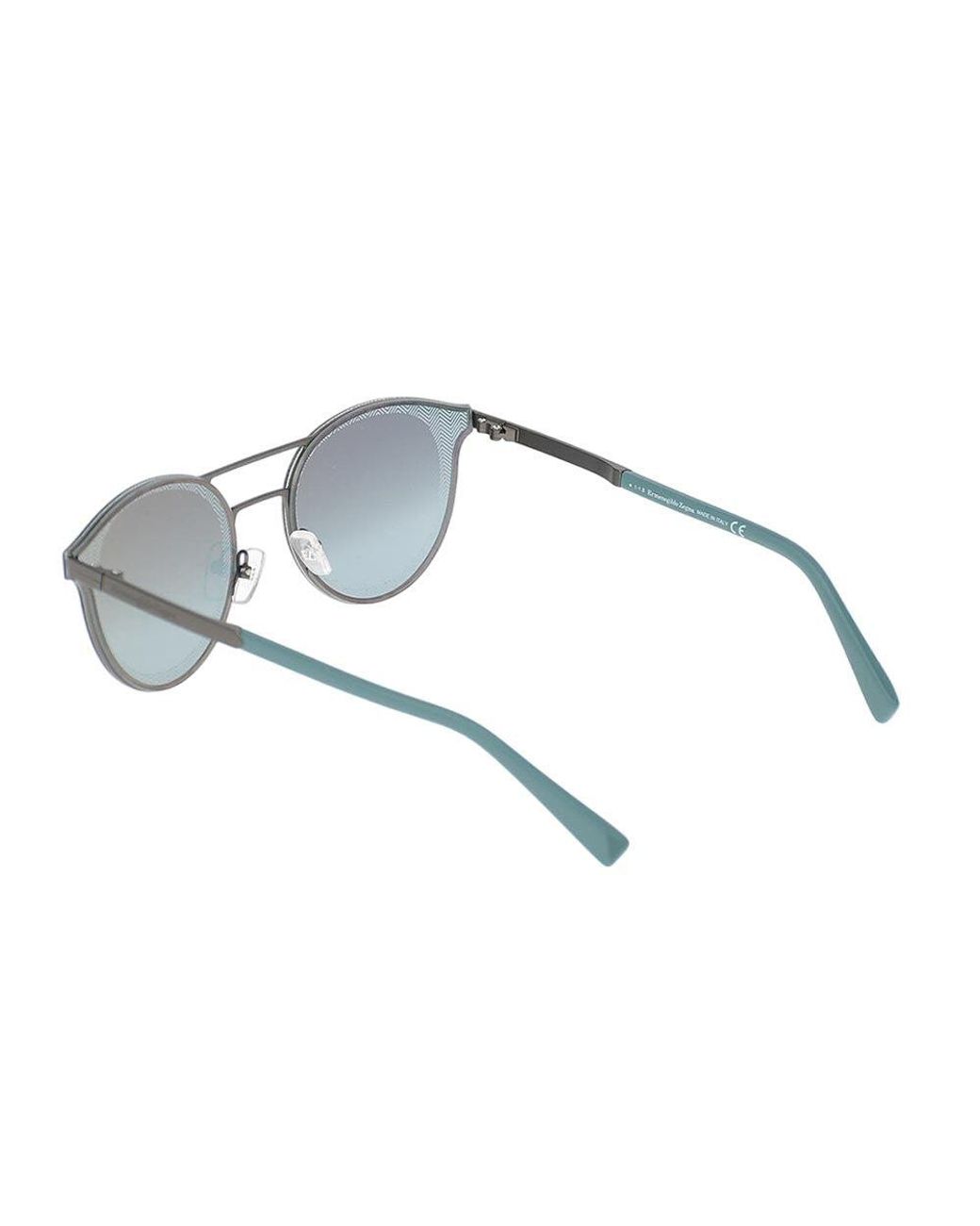 Zegna Gray Round Sunglasses for men