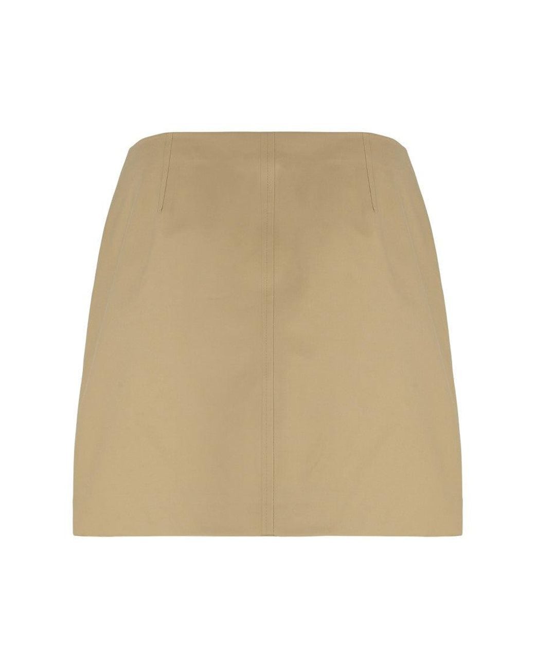 Burberry Natural A-Line Mini Skirt