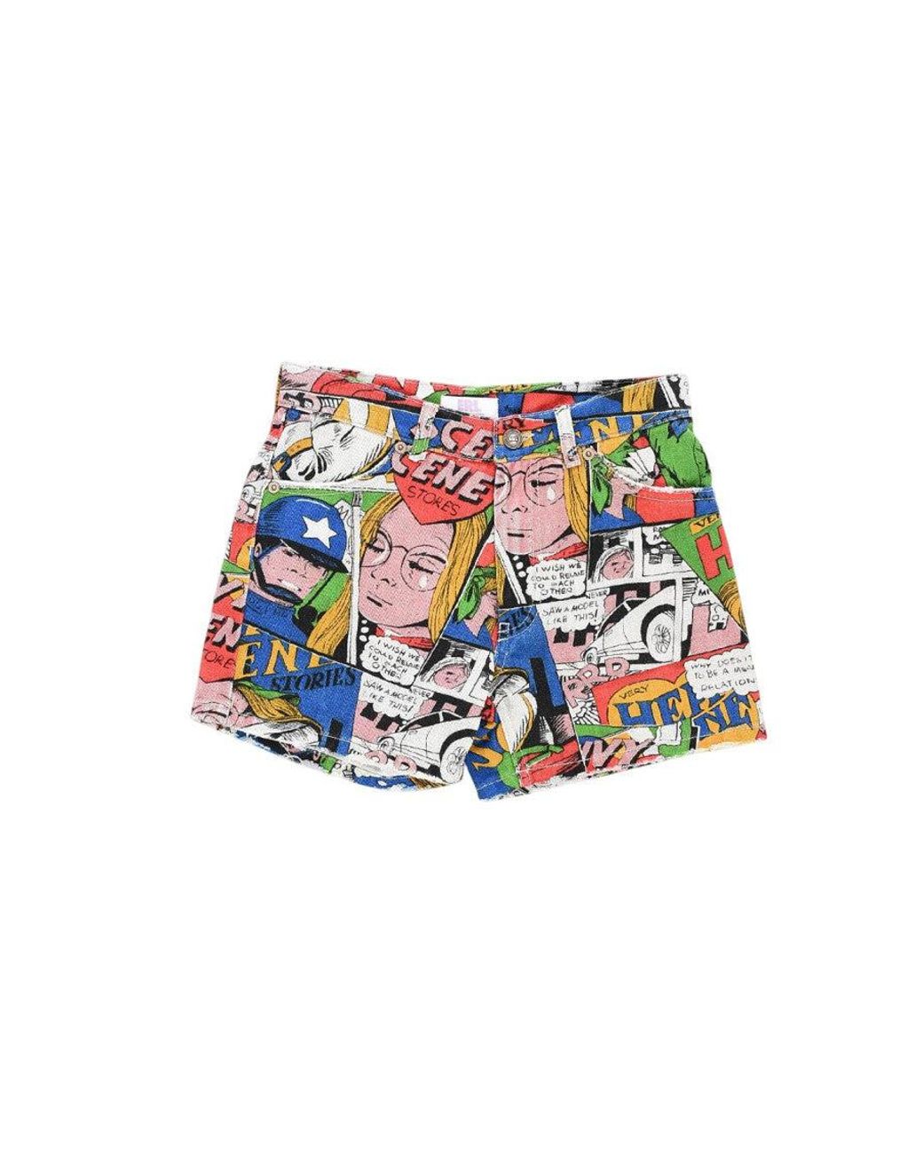ERL Blue Printed Shorts