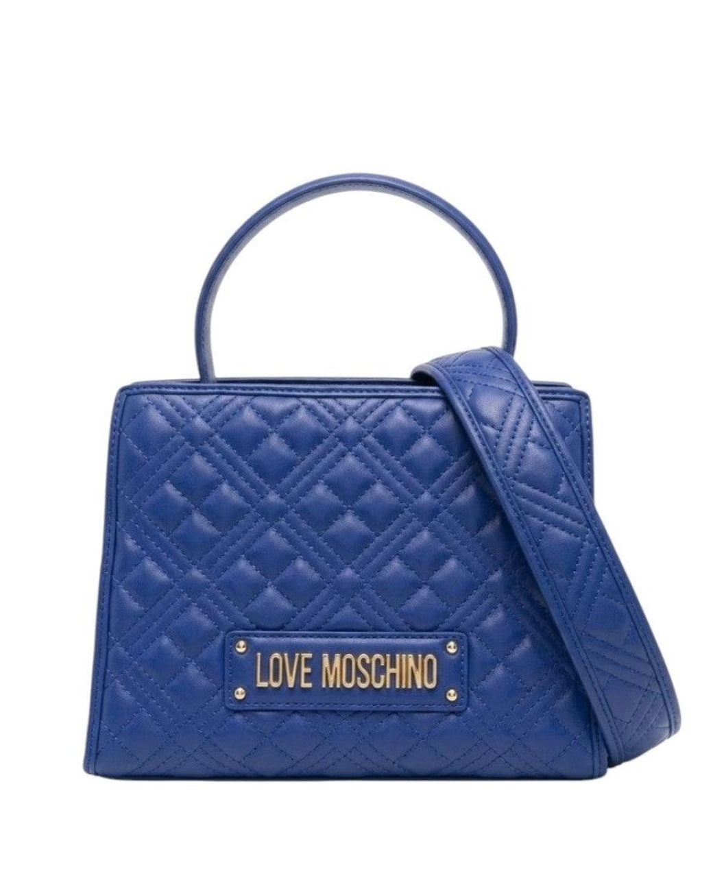 Love Moschino Blue Logo Small Satchel