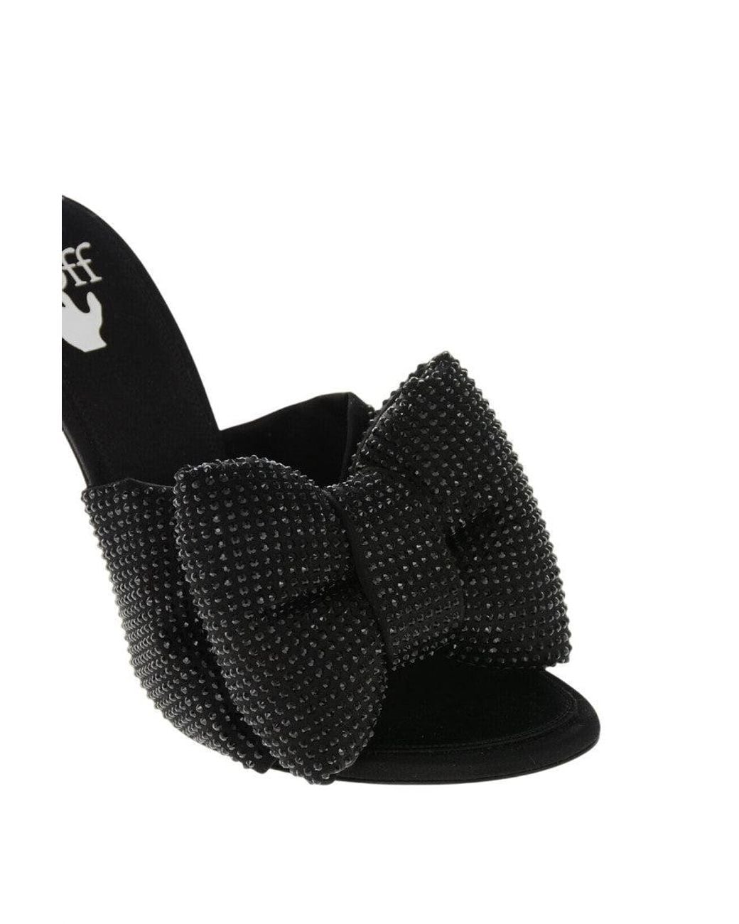 Off-White c/o Virgil Abloh Black Slip-On Bow Heels