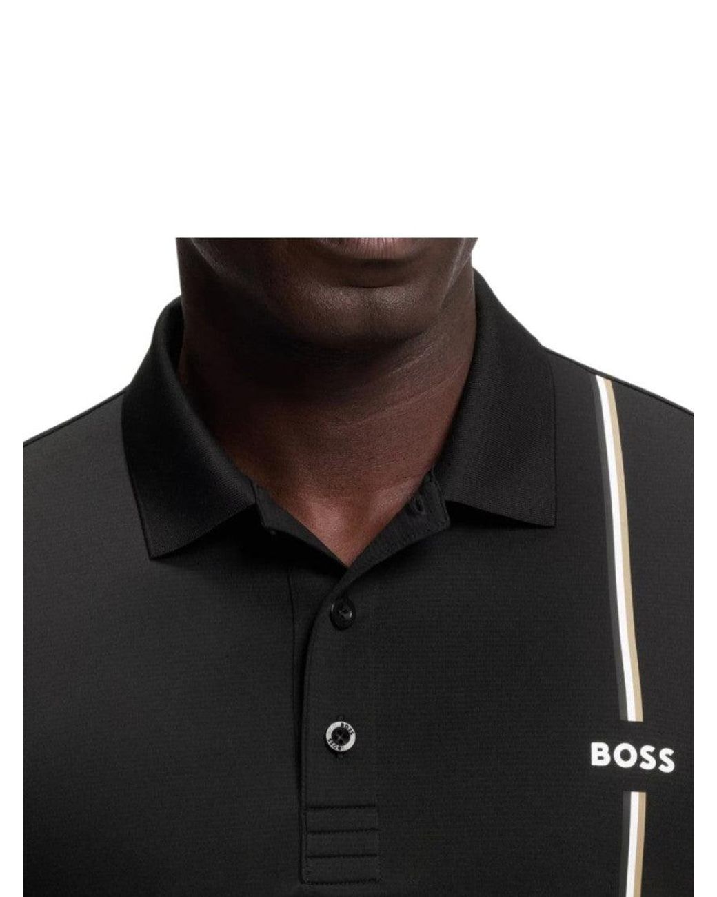 Boss Black Logo Shirt Collar Polo for men
