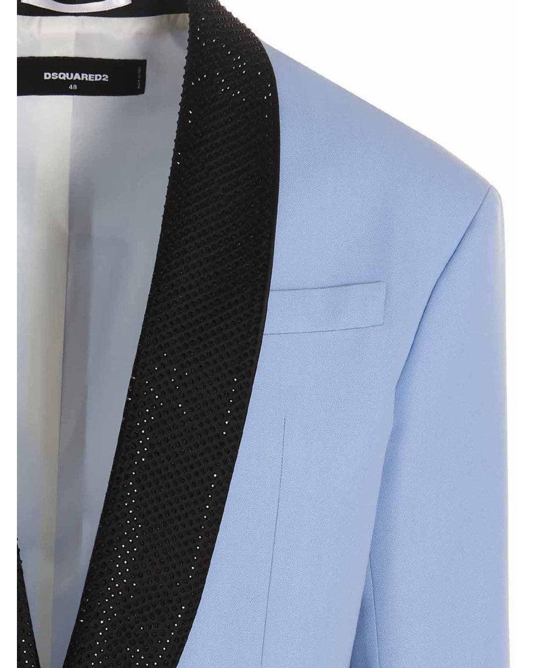 DSquared² Blue Embellished Blazer for men