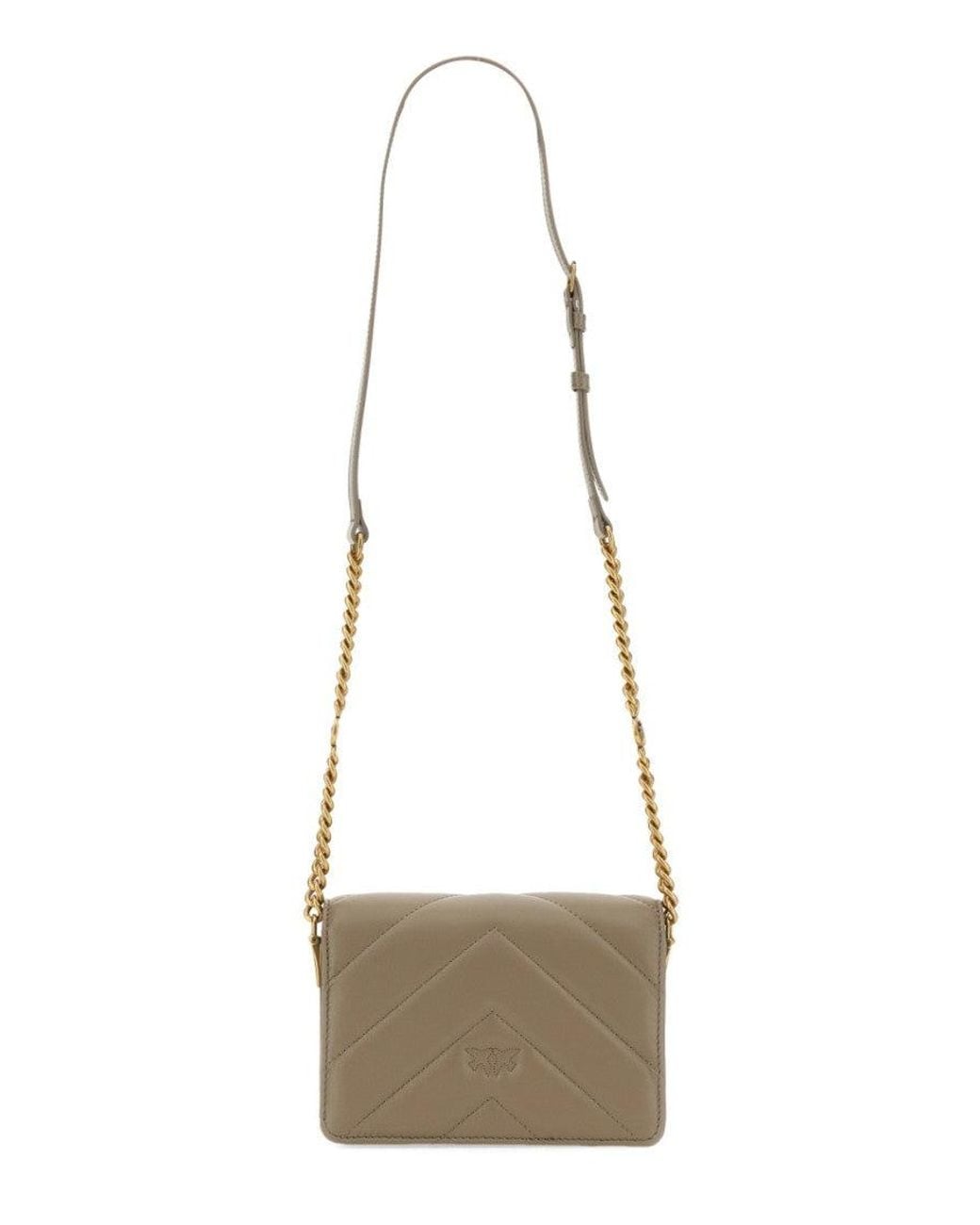 Pinko Natural Love Click Mini Crossbody Bag