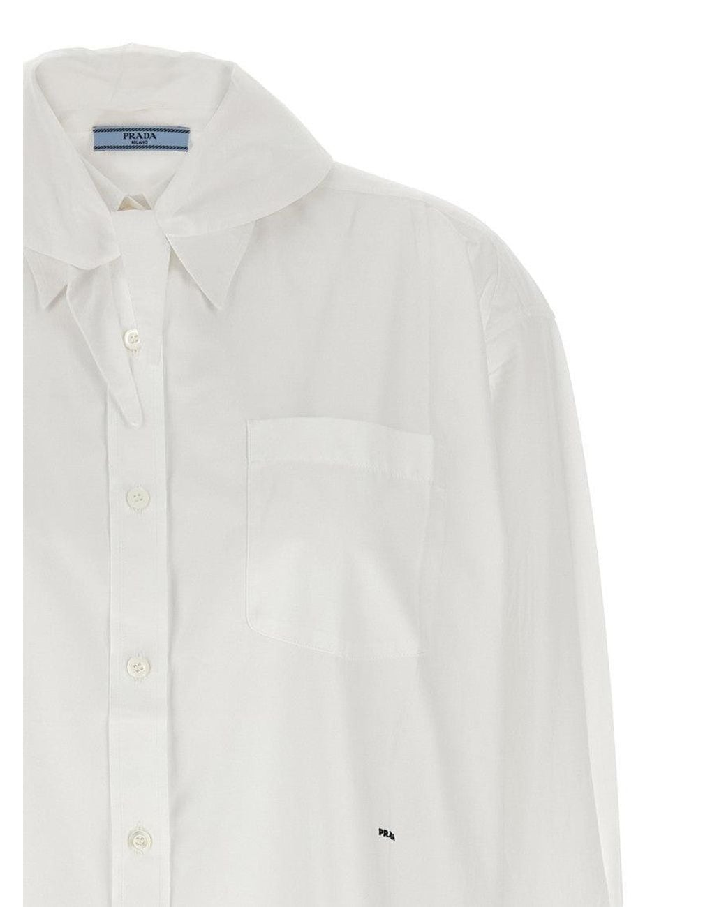 Prada White Oversized Solid Shirt