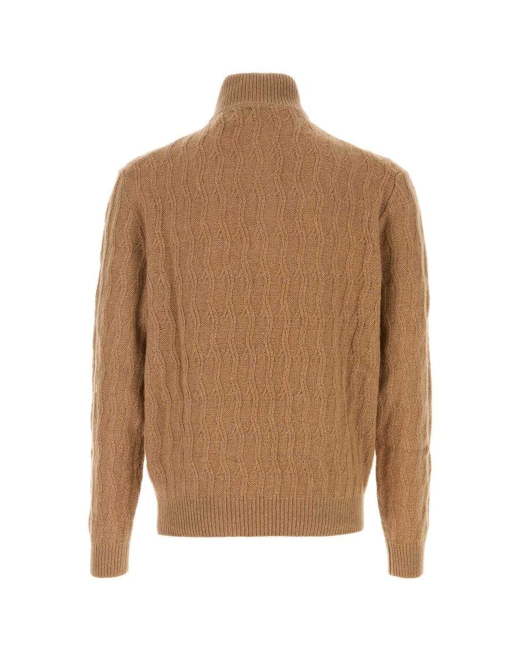 Etro Brown Light Turtle Neck Sweater for men