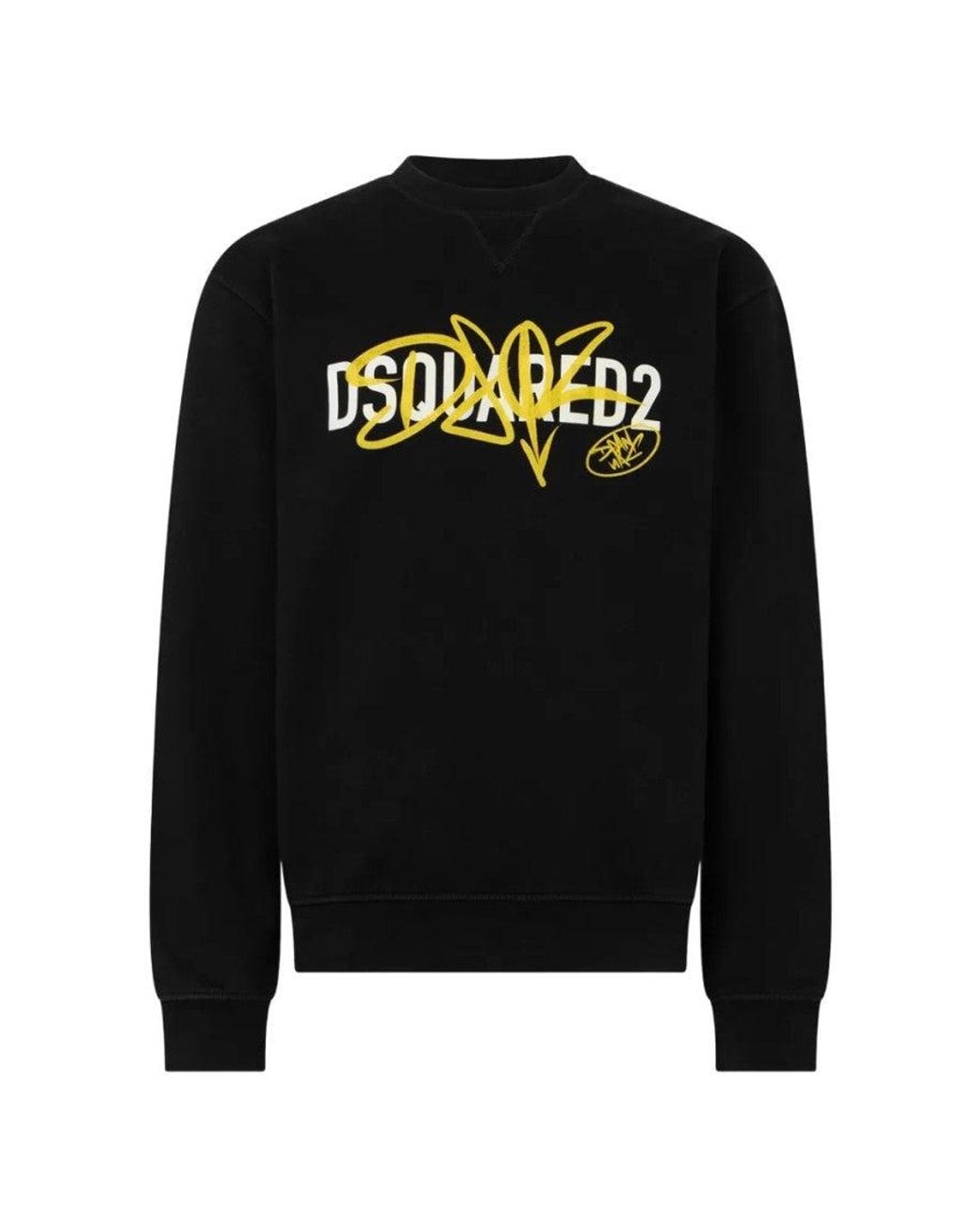 DSquared² Black Crew Neck Sweatshirt for men