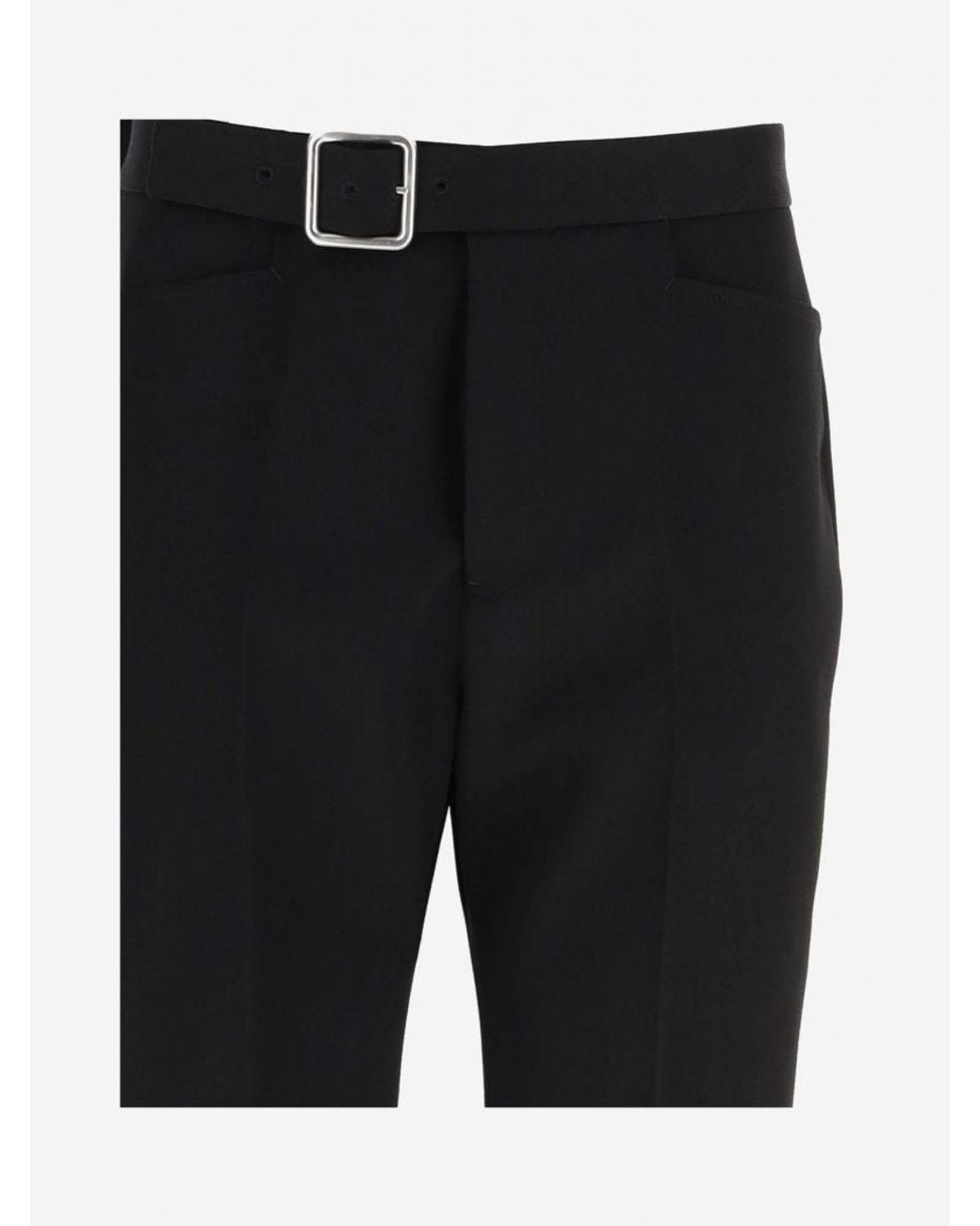 Jil Sander Black Wool Flared Pant