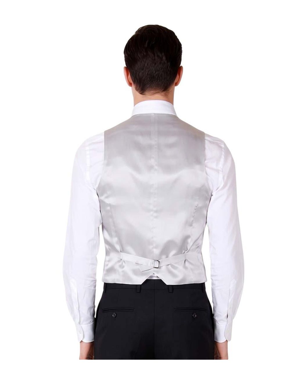 Corneliani White Single Breasted Waistcoat for men