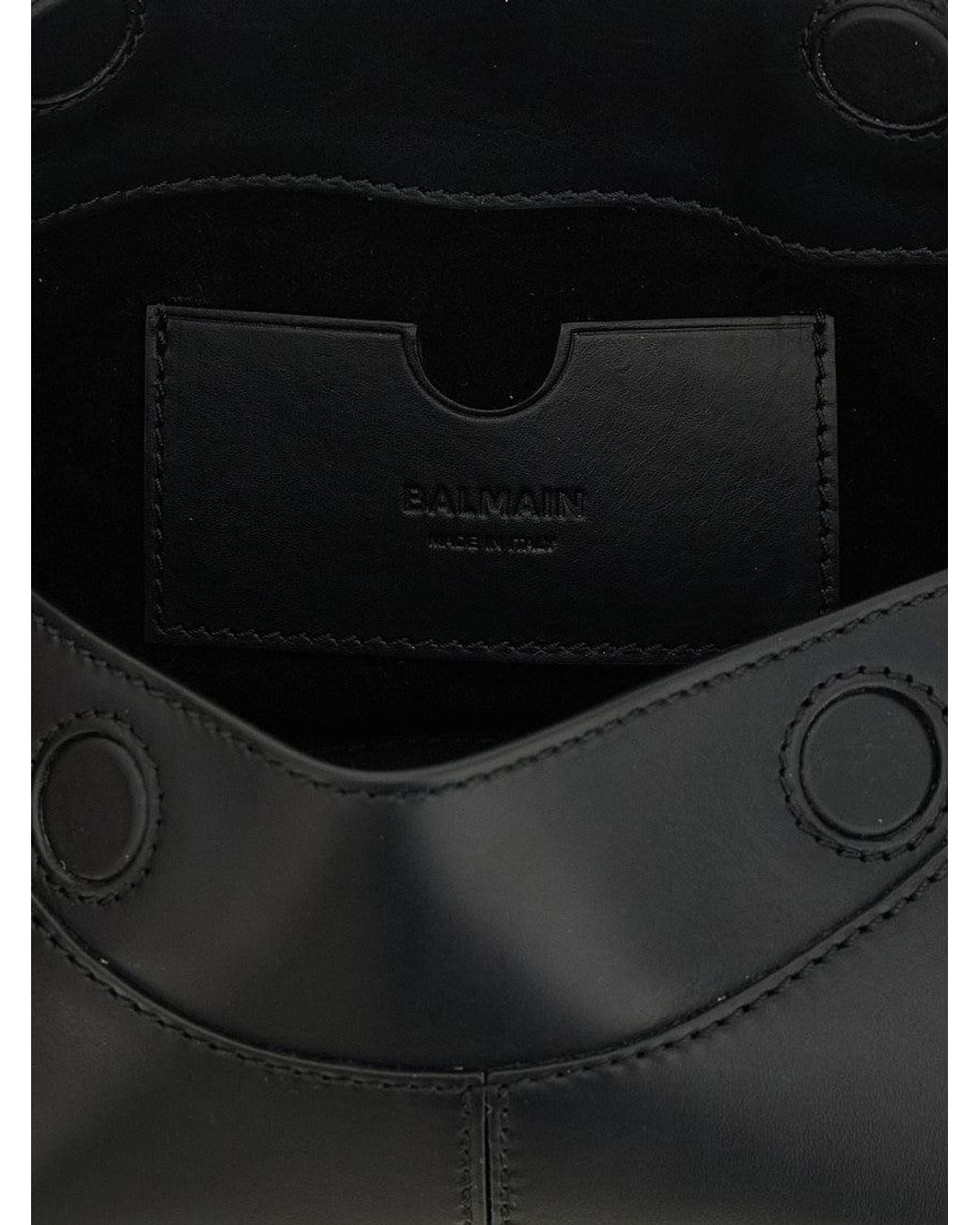Balmain Black '64-83' Small Shoulder Bag