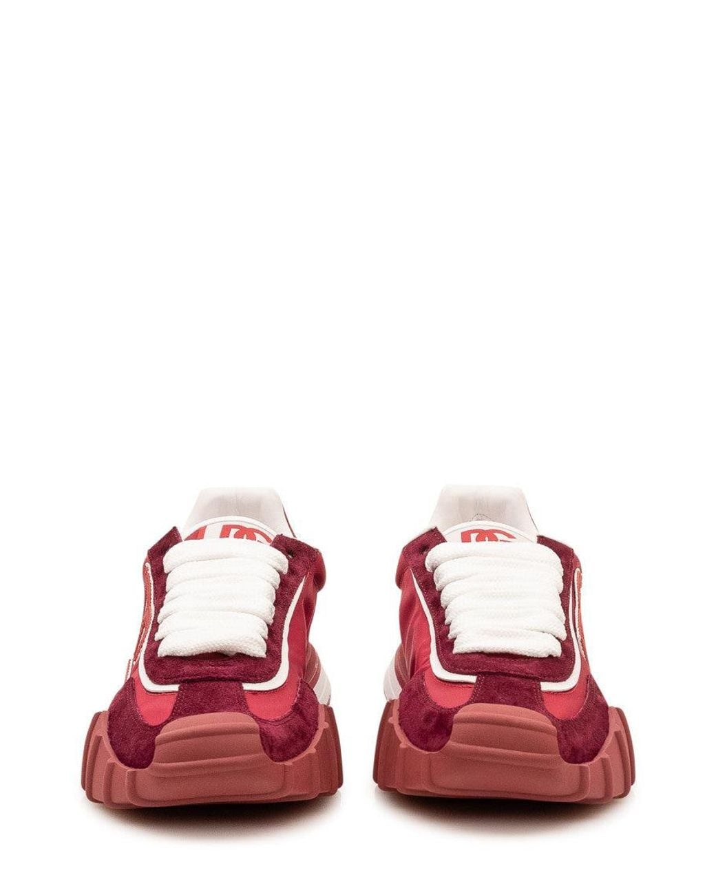Dolce & Gabbana Red Burgundy Logo Sneakers for men