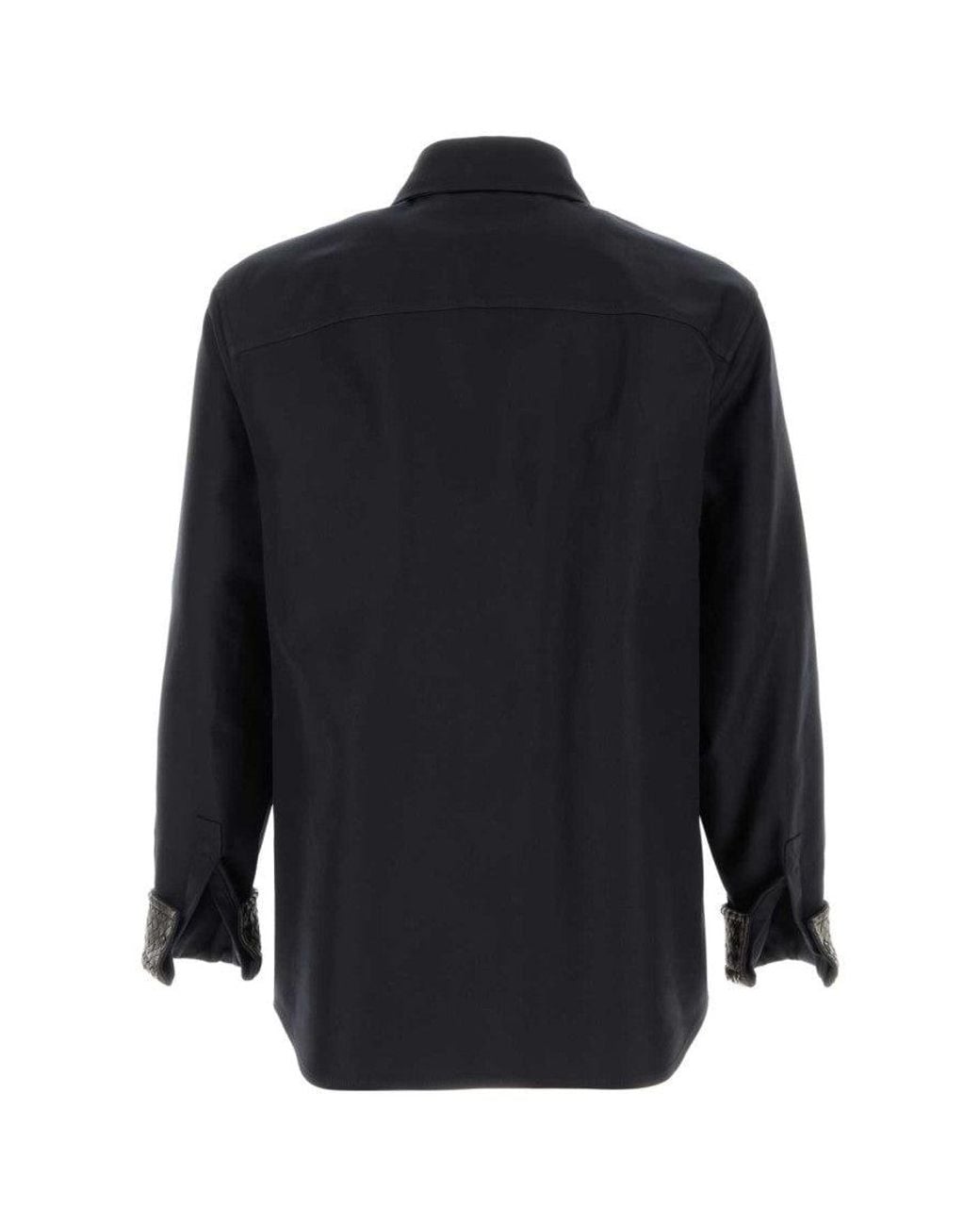 Bottega Veneta Blue Regular Solid Shirt for men