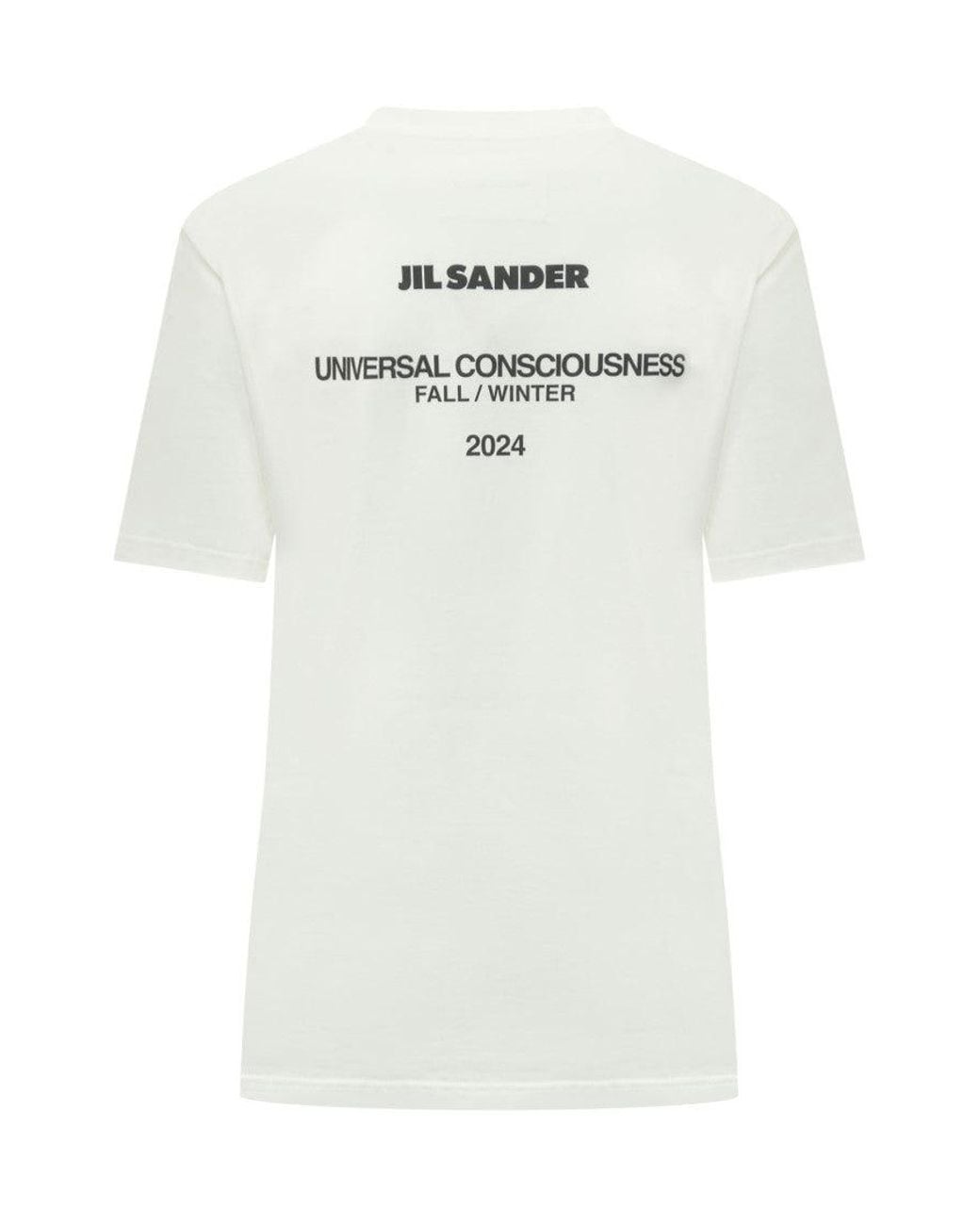 Jil Sander White Universal Consciousness T-Shirt