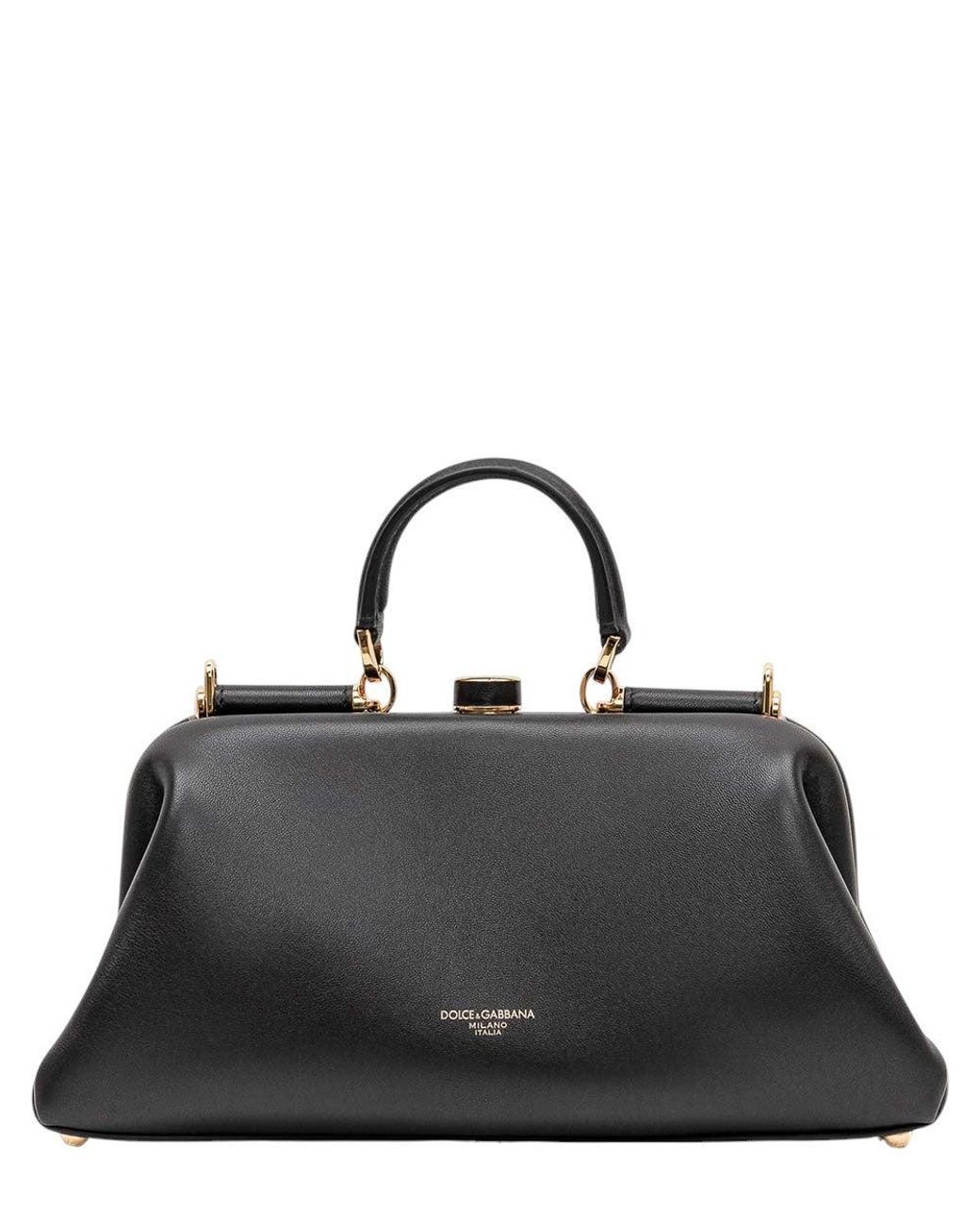 Dolce & Gabbana Black Grandma Medium Satchel