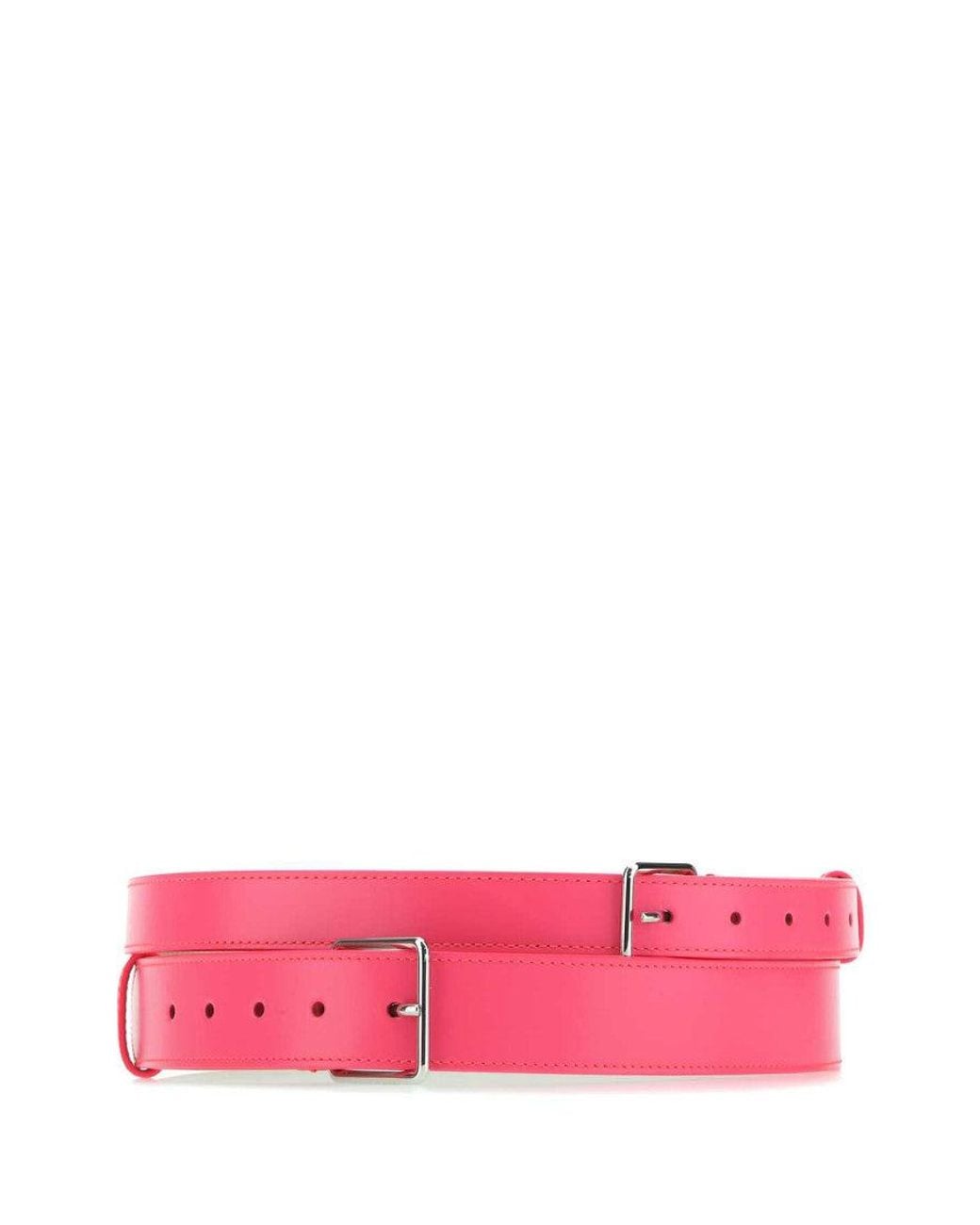 McQueen Pink Fuchsia Double Belt