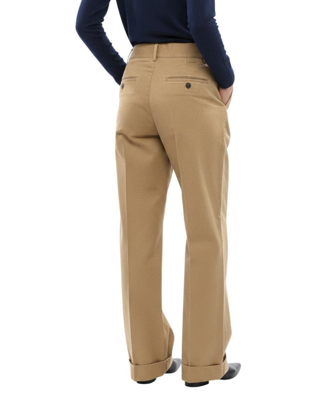 DSquared² Natural Loose Pleated Pants