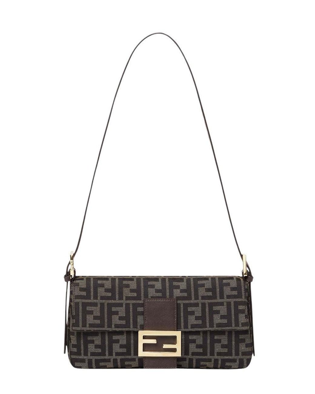 Fendi Black Logo Medium Shoulder Bag
