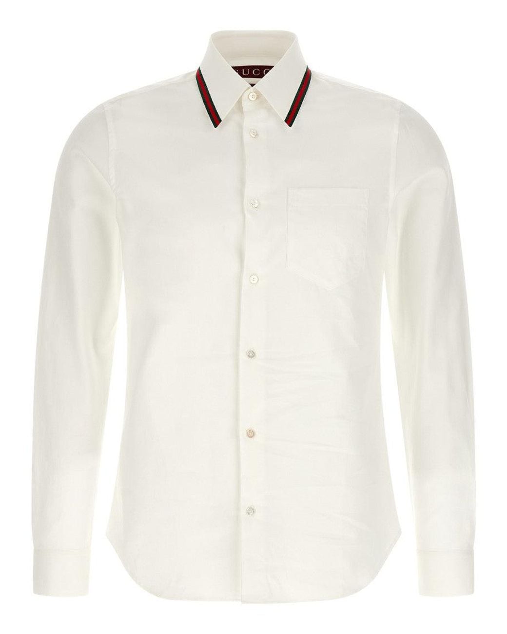 Gucci White Regular Solid Shirt for men