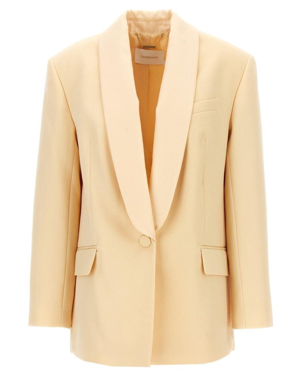 Zimmermann Natural Single Breasted Blazer