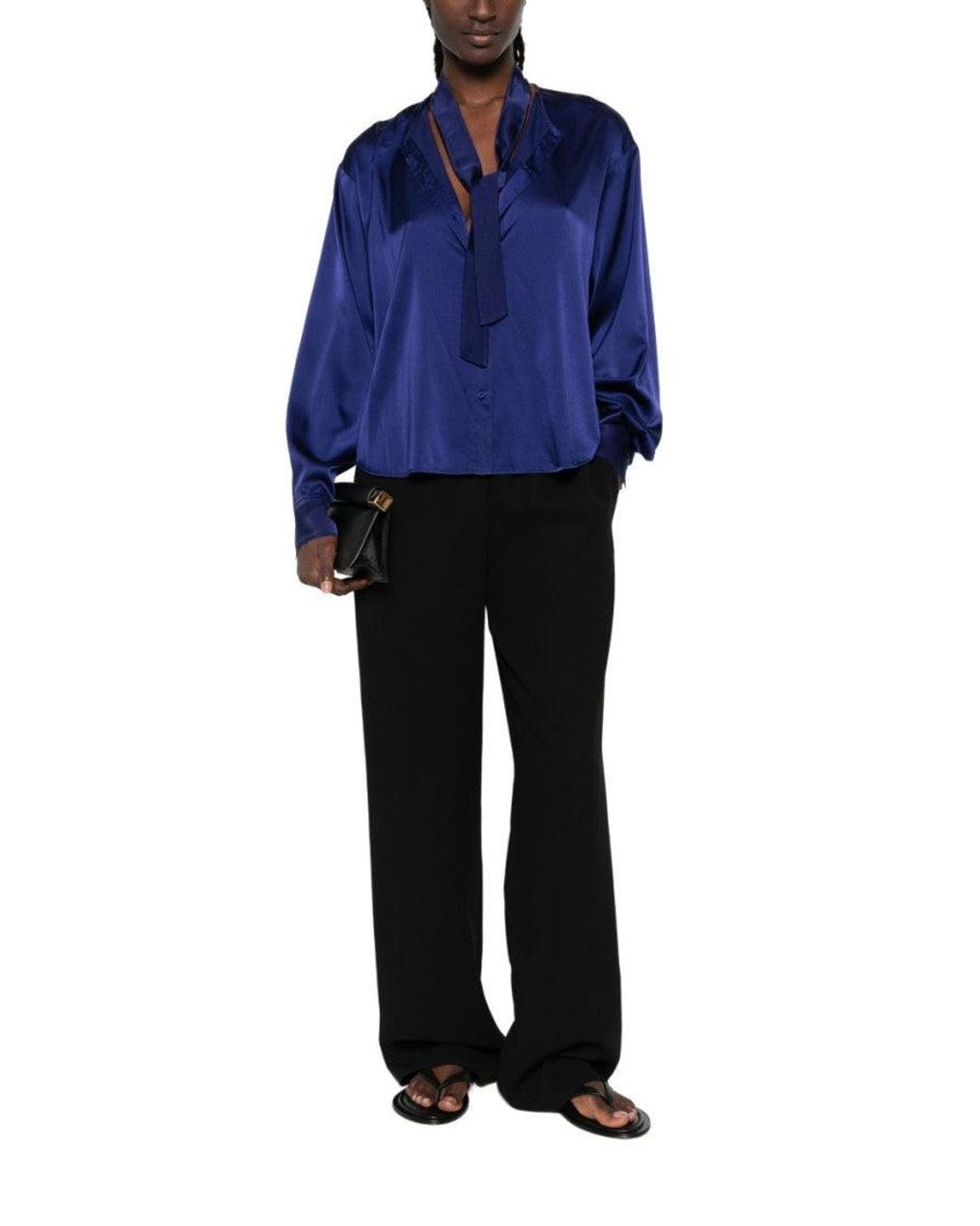 Forte_forte Blue Dark Regular Solid Shirt