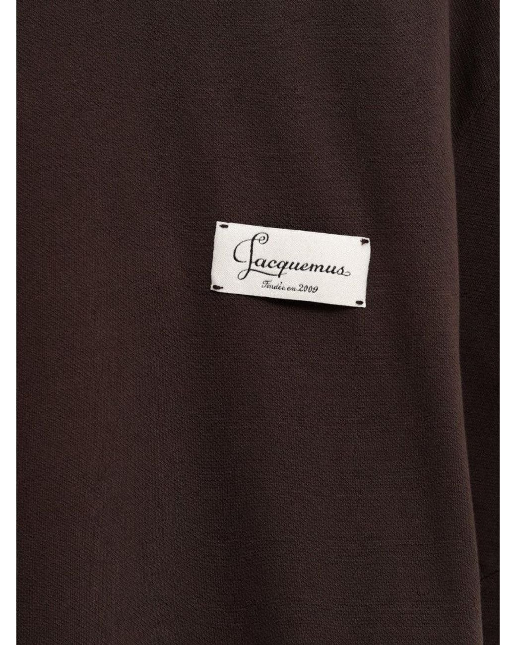 Jacquemus Brown Dark Logo T-Shirt for men
