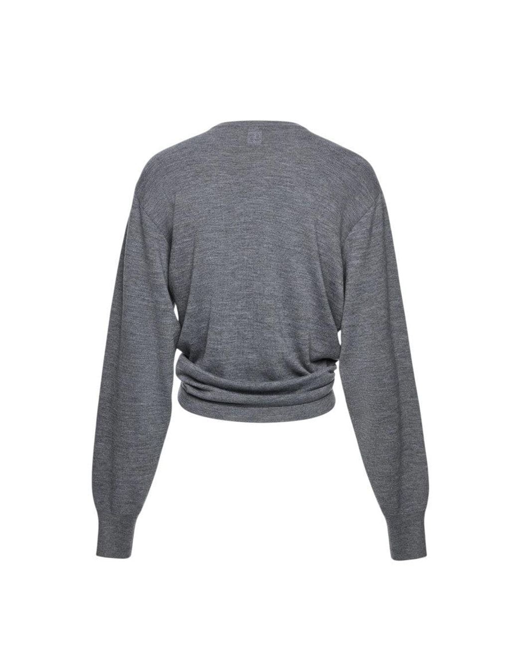 Magda Butrym Gray Crew Neck T-Shirt